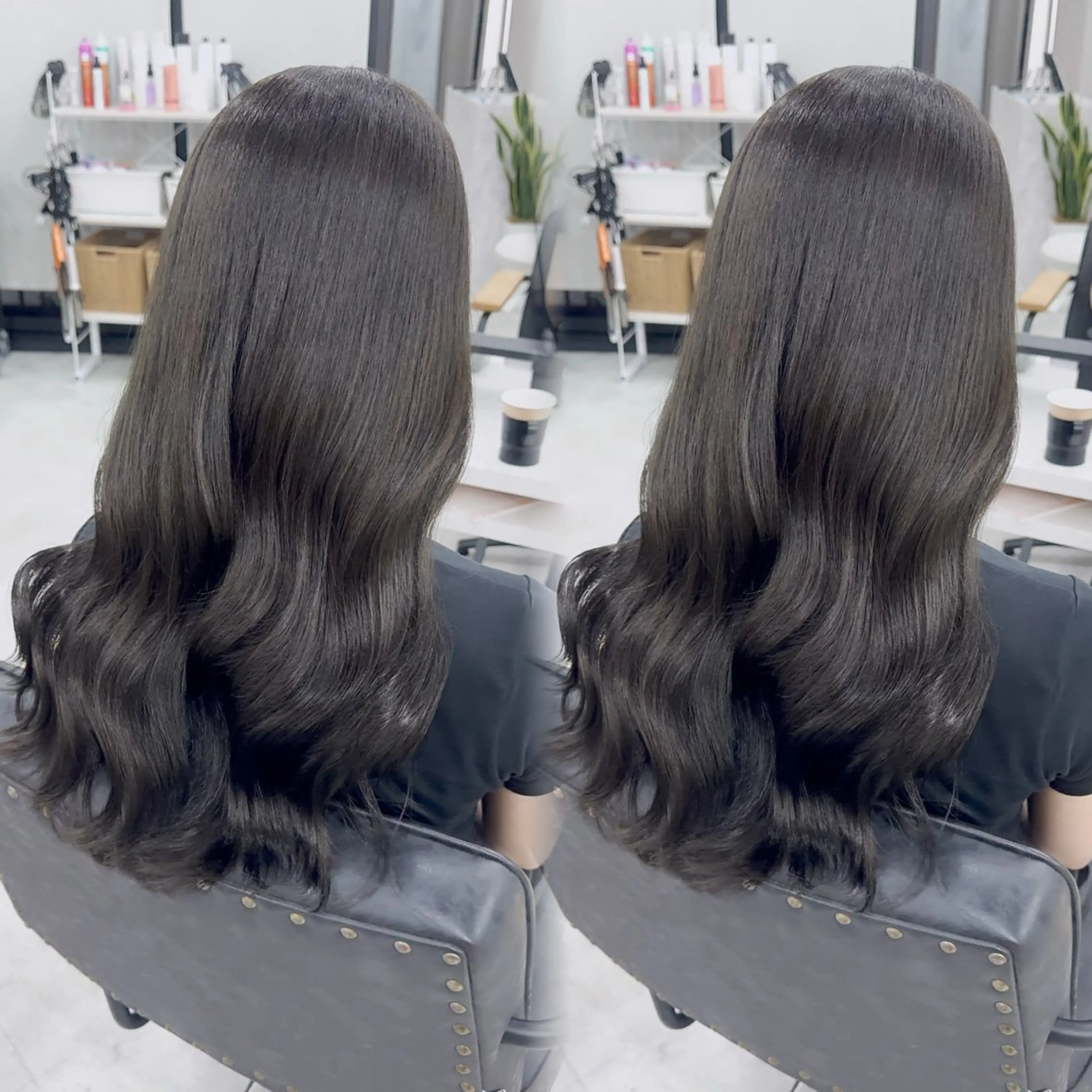 ロング カラー アッシュ アッシュブラウン ベージュカラー 黒髪 ブリーチ カット ヘアカラー トリートメント 赤み無し柔らかカラー 【梅田】madokaのヘアスタイル