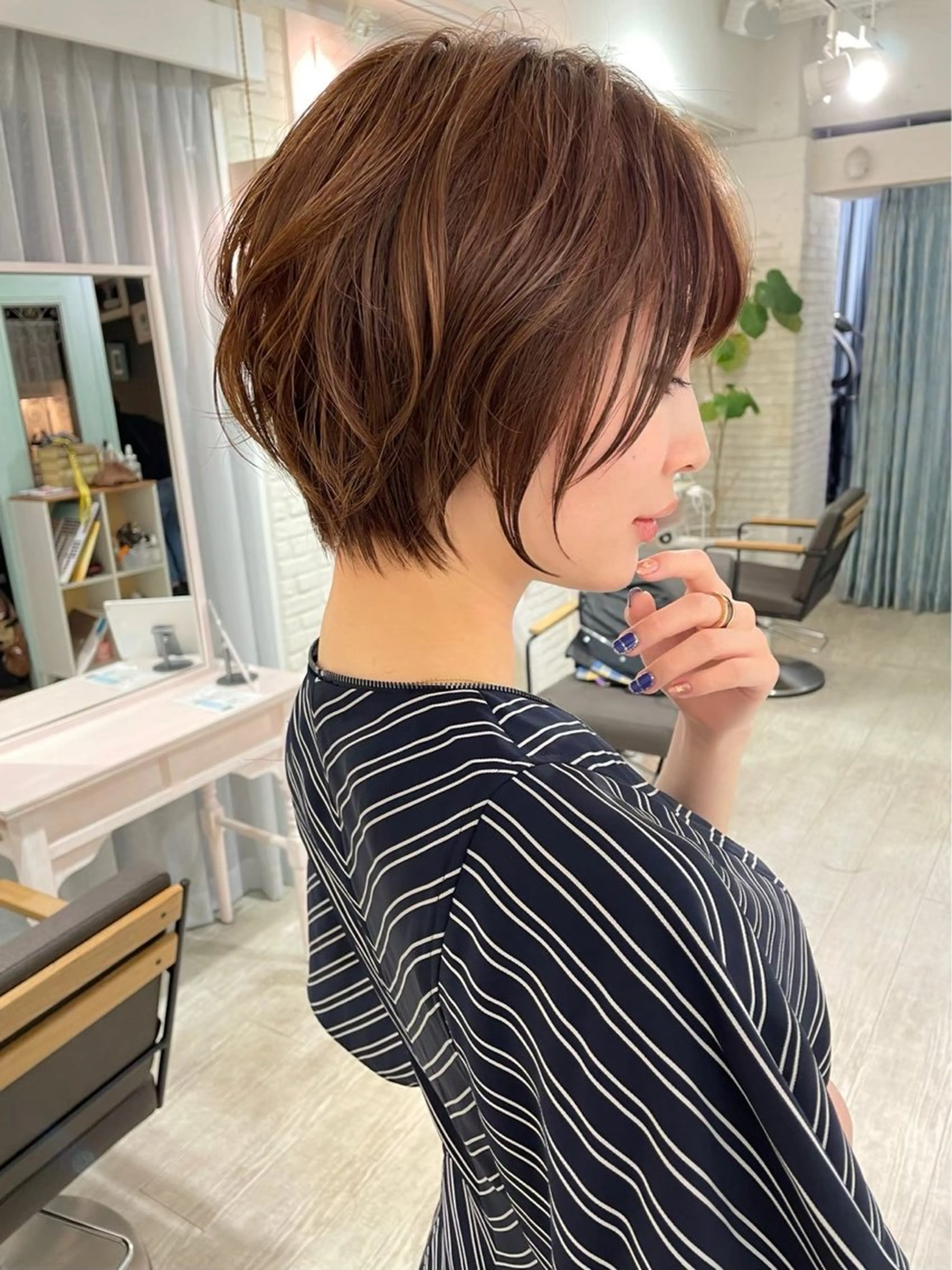 ショート カラー パーマ カット ヘアカラー ショート/レイヤー 髪質改善/加納のヘアスタイル