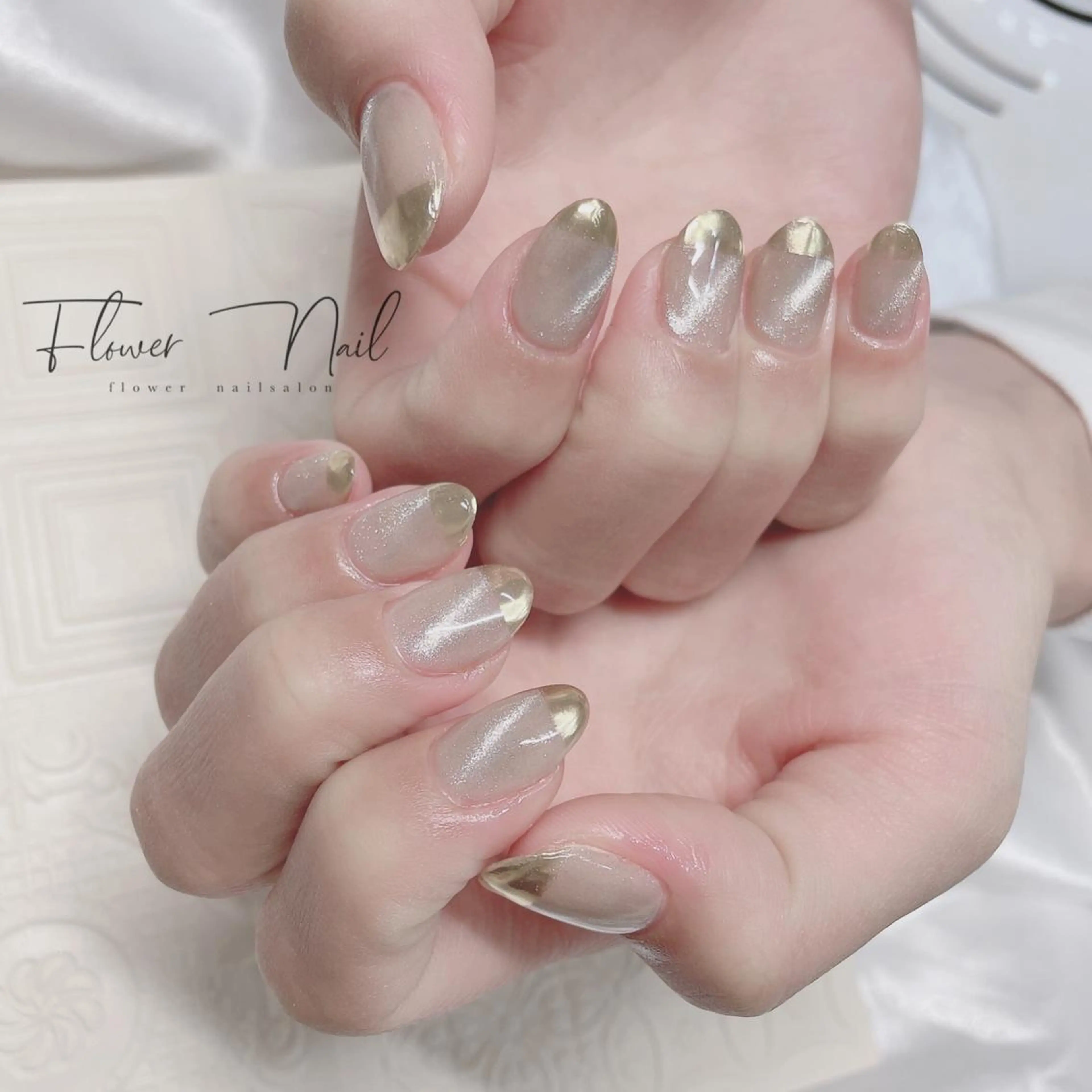 ネイル ミラーネイル ハンドネイル Flower nailのネイルデザイン