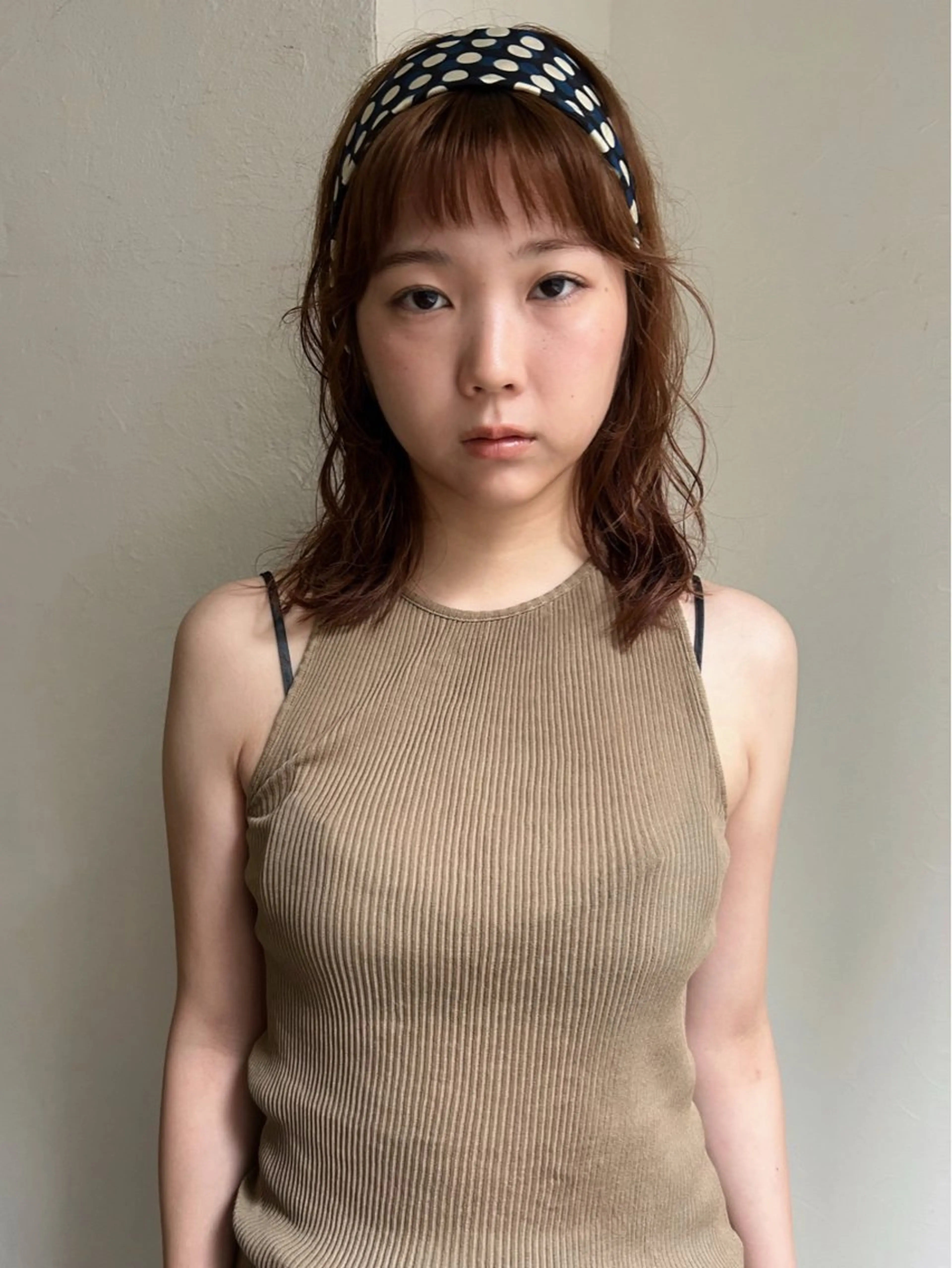 ミディアム カラー パーマ ベージュカラー rena/伏見/ 似合わせカット⸝⋆のヘアスタイル