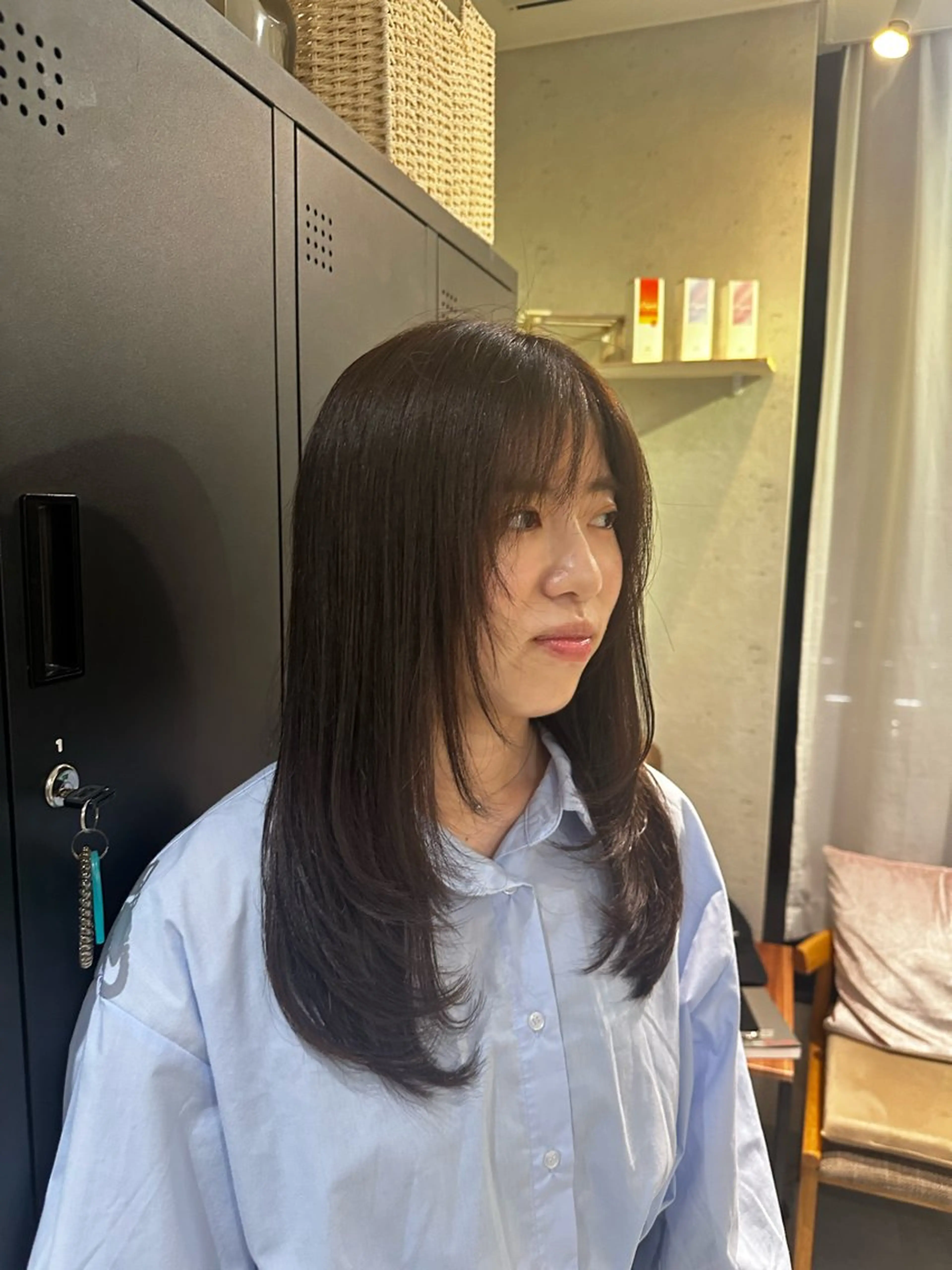ロング カラー カット ヘアカラー トリートメント 上野1レイヤー上手い 美容師✂︎touiのヘアスタイル
