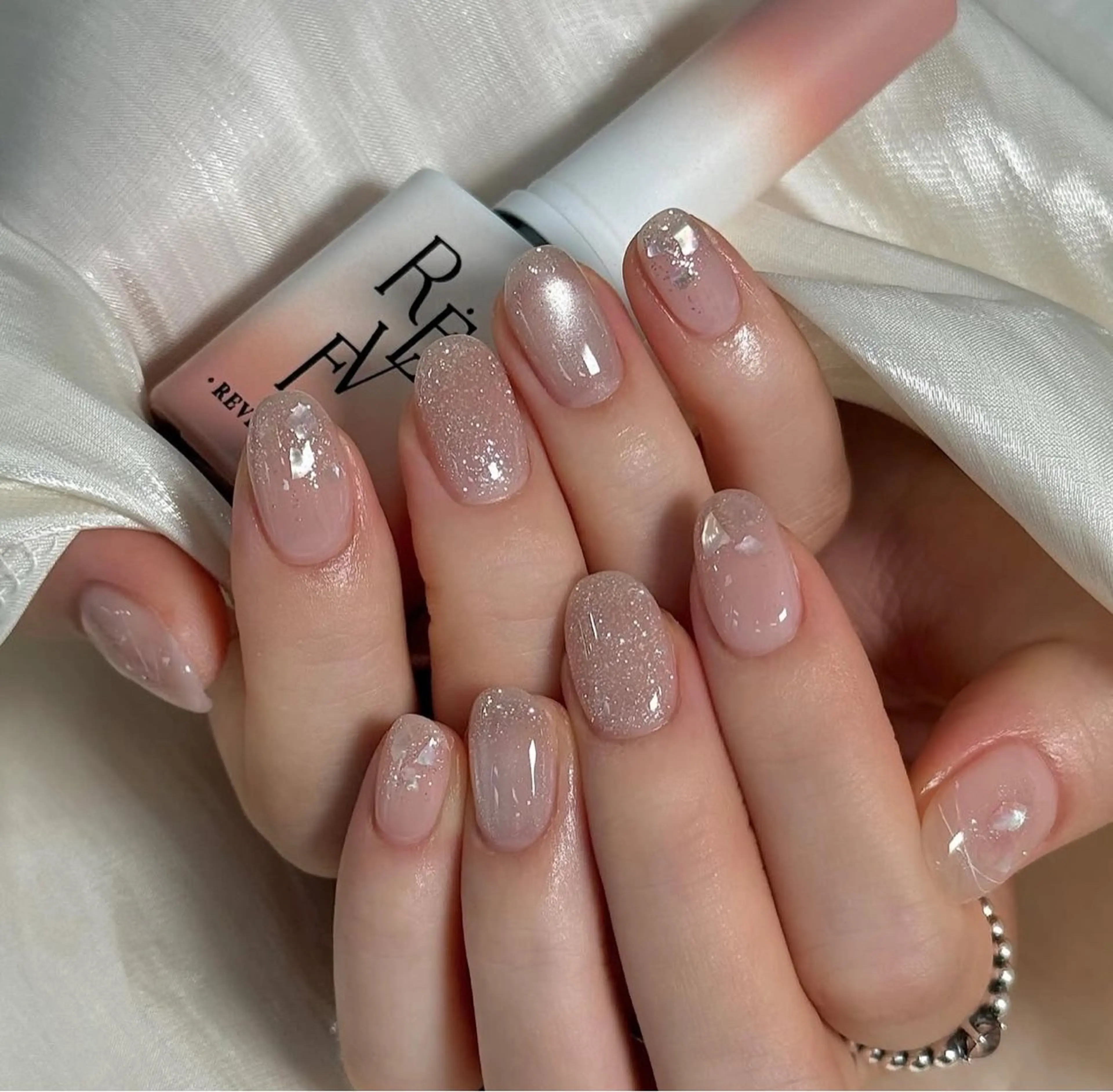 ネイル チークネイル フレンチネイル グラデーション 韓国ネイル マグネットネイル Hana Nailのネイルデザイン