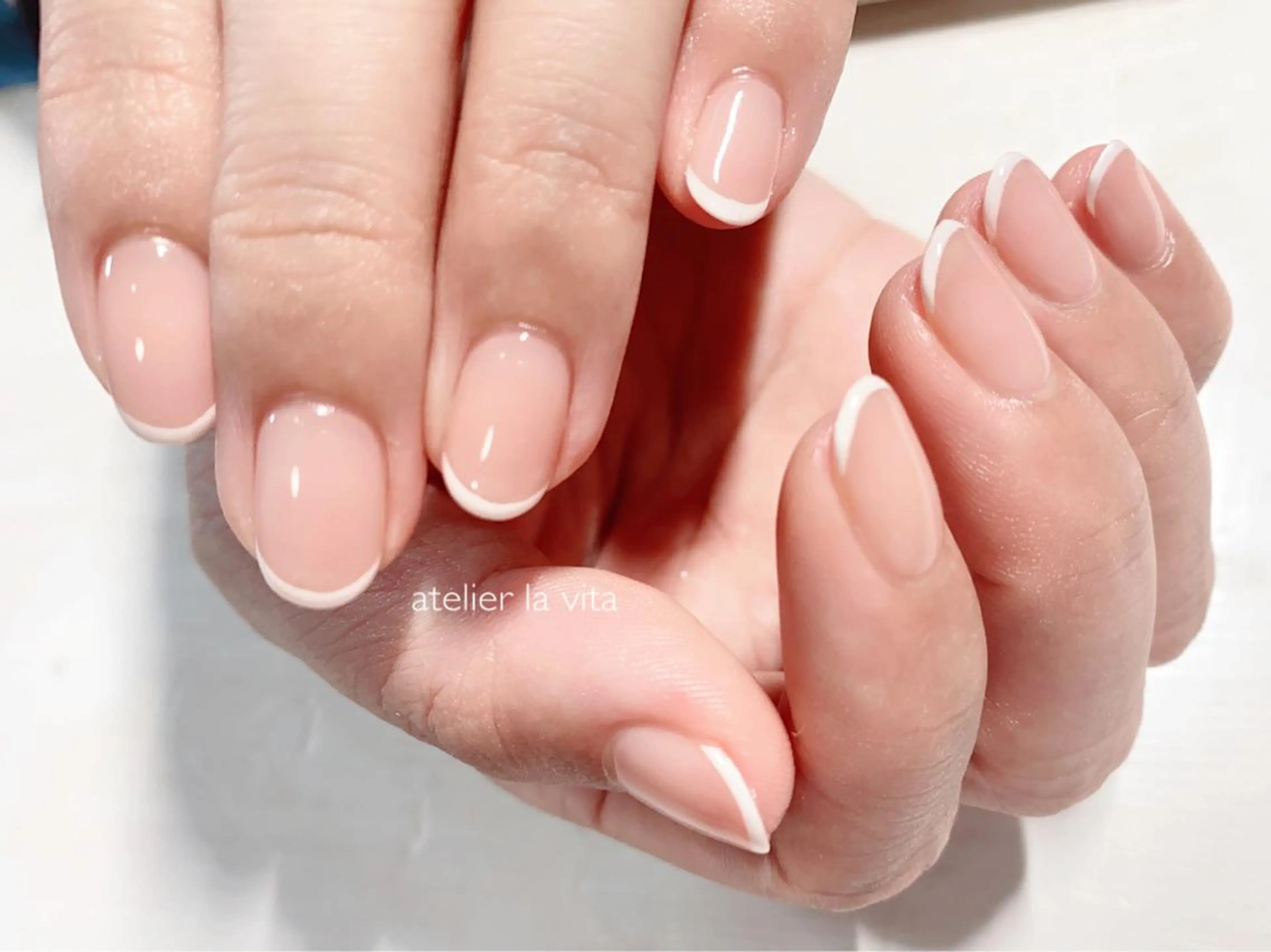 ネイル フレンチネイル ワンカラーネイル オレンジ ハンドネイル lavita. mimuraのネイルデザイン