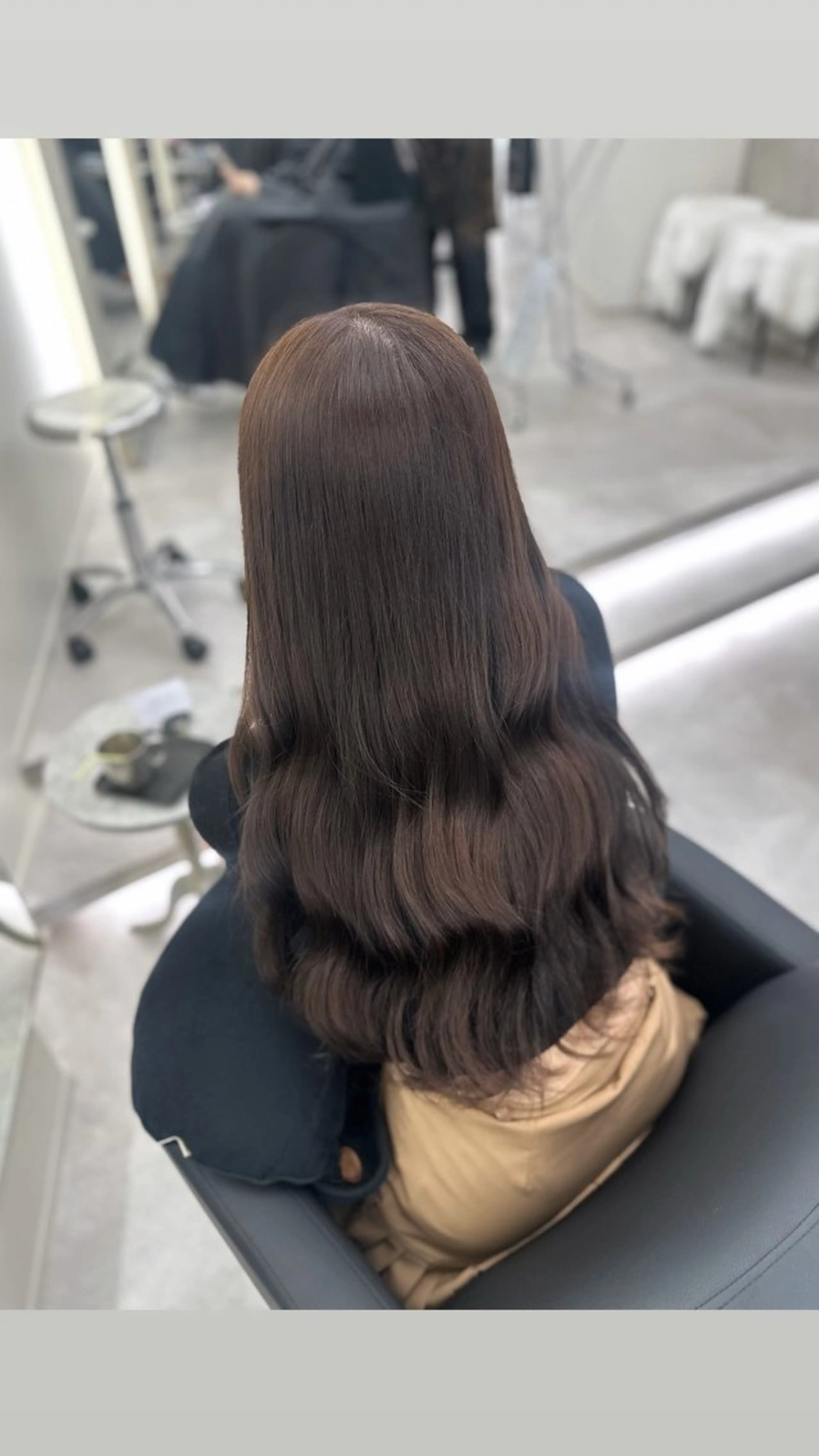 ロング カラー ブラウンカラー ダークブラウン 縮毛矯正/艶カラー /髪質改善/なんばのヘアスタイル