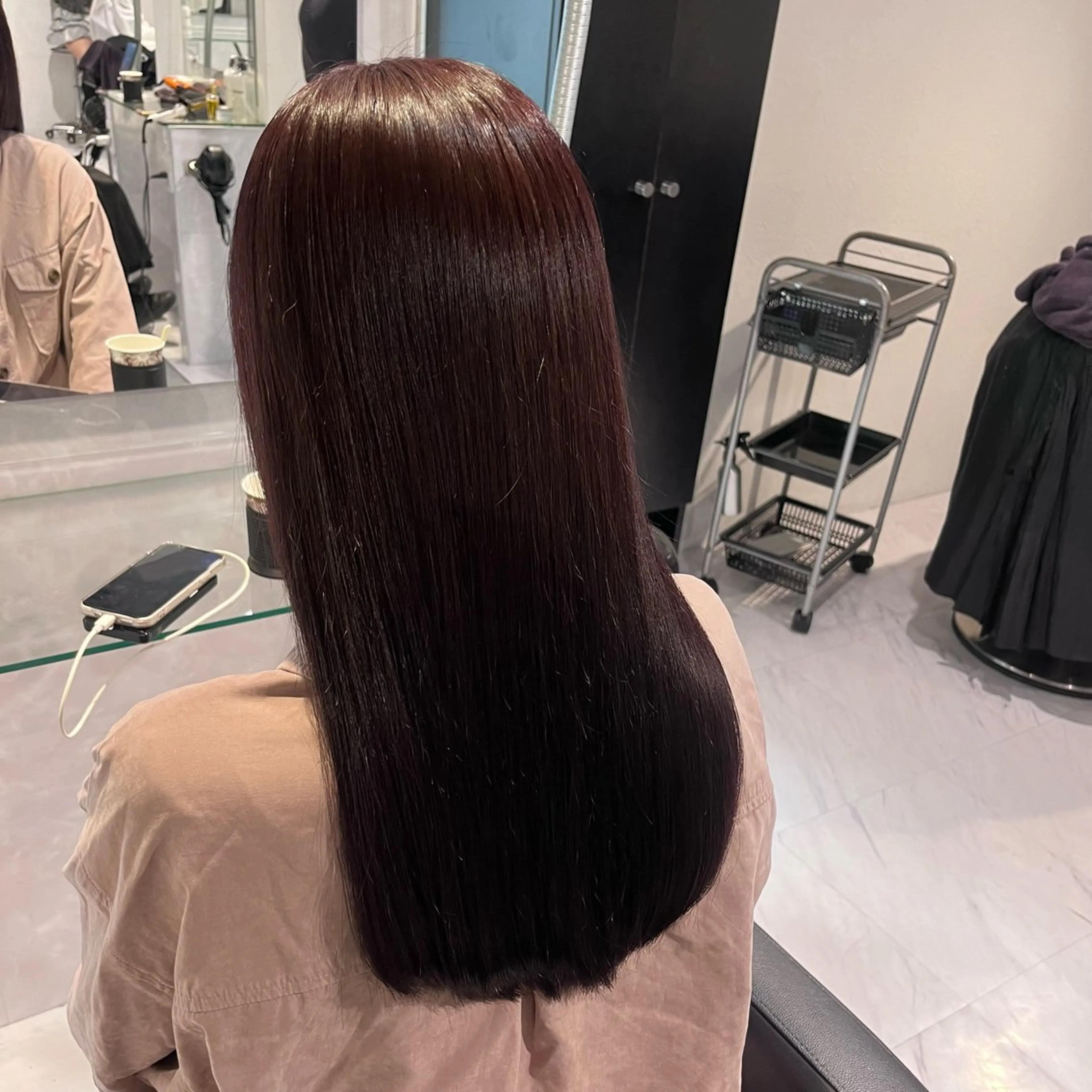 ロング カラー ヘアカラー トリートメント ヘッドスパ ヘアセット 🫧うる艶トレンド 🫧透明感カラーのヘアスタイル