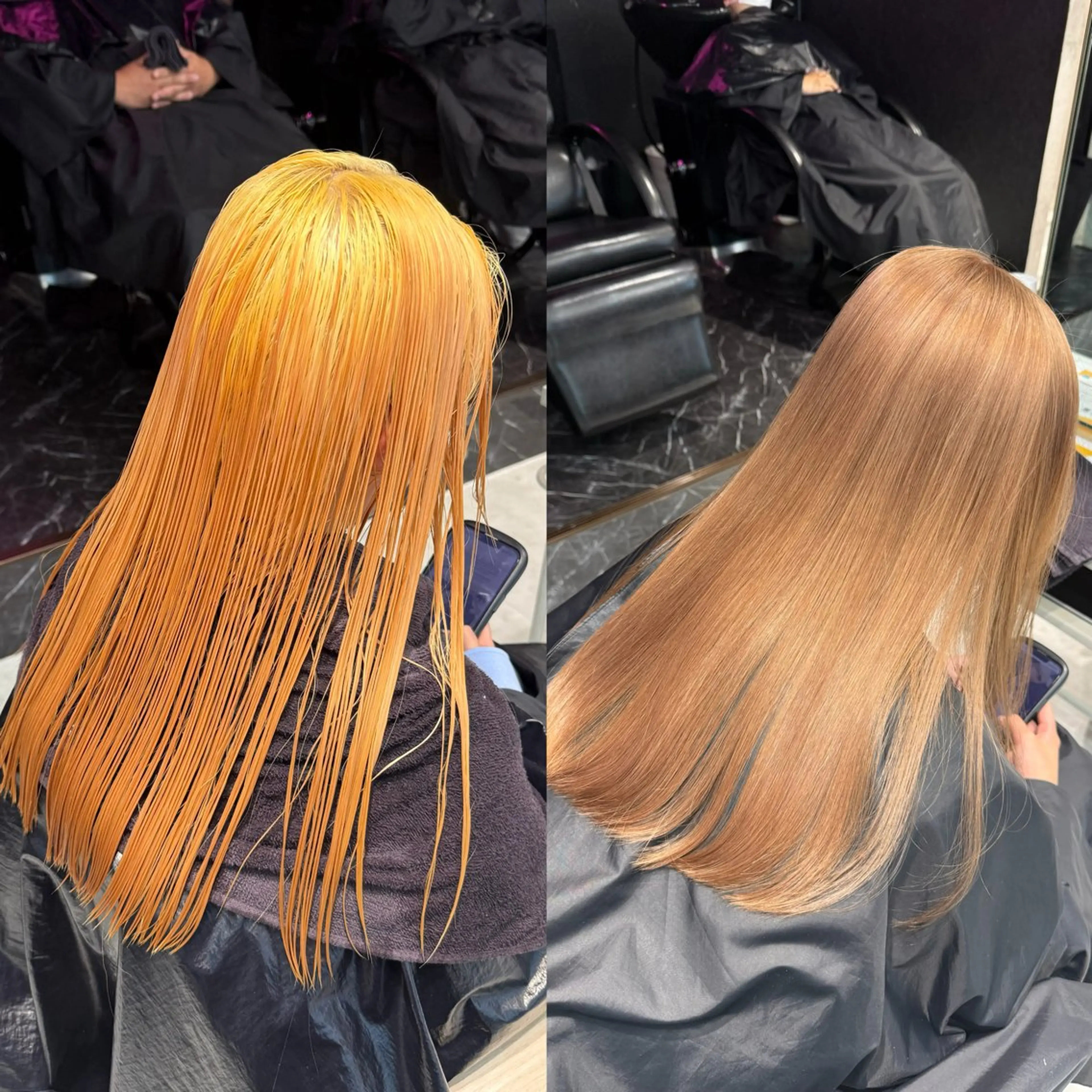 ミディアム カラー ベージュカラー ブリーチ ブロンド ピンクカラー ヘアカラー 【🥀履歴修正🥀】 ハイトーン職人/拓真のヘアスタイル