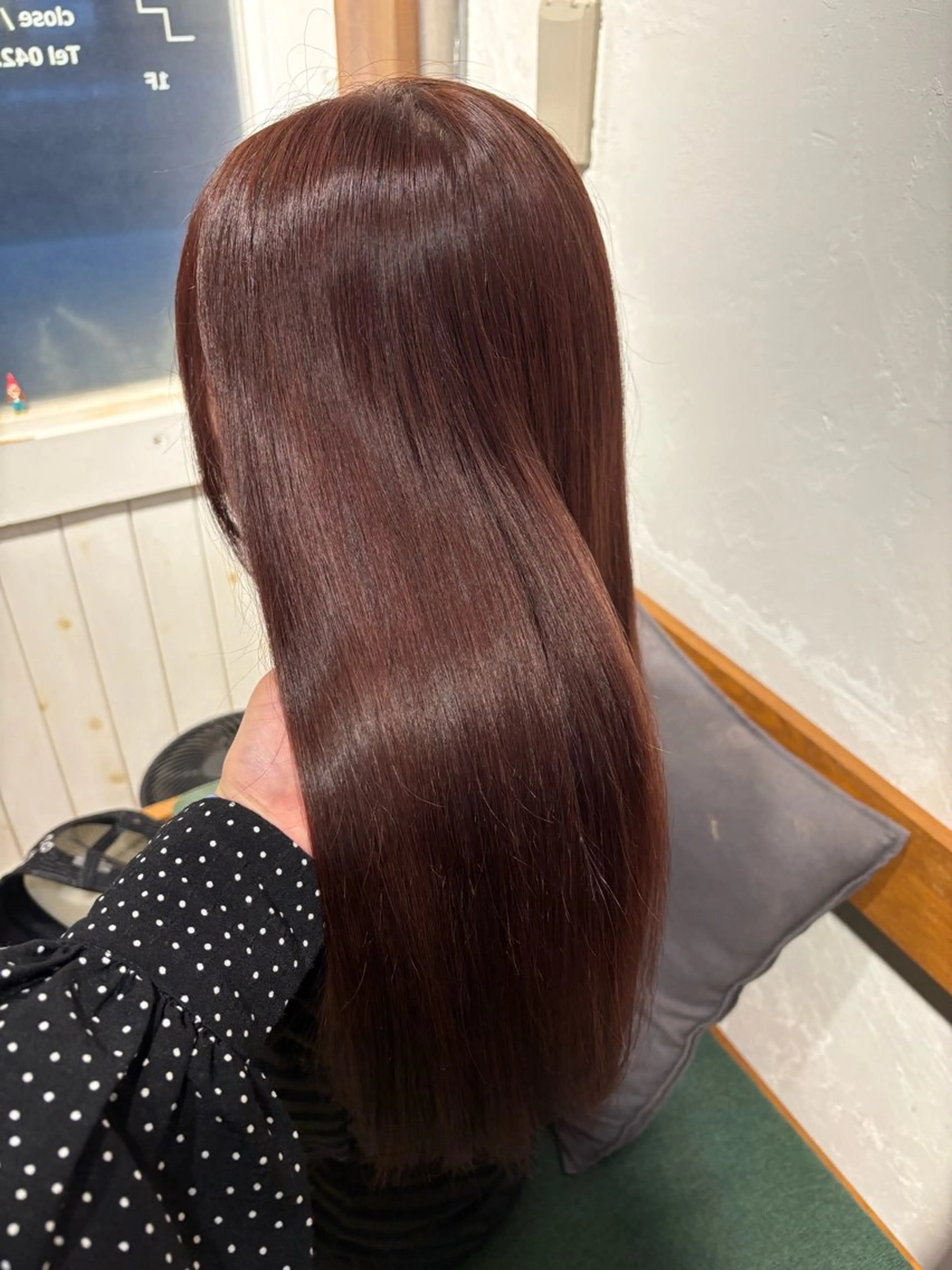 ロング カラー ブラウンカラー レッドカラー レッドブラウン カット ヘアカラー saaya💙 ブリーチなしカラーのヘアスタイル