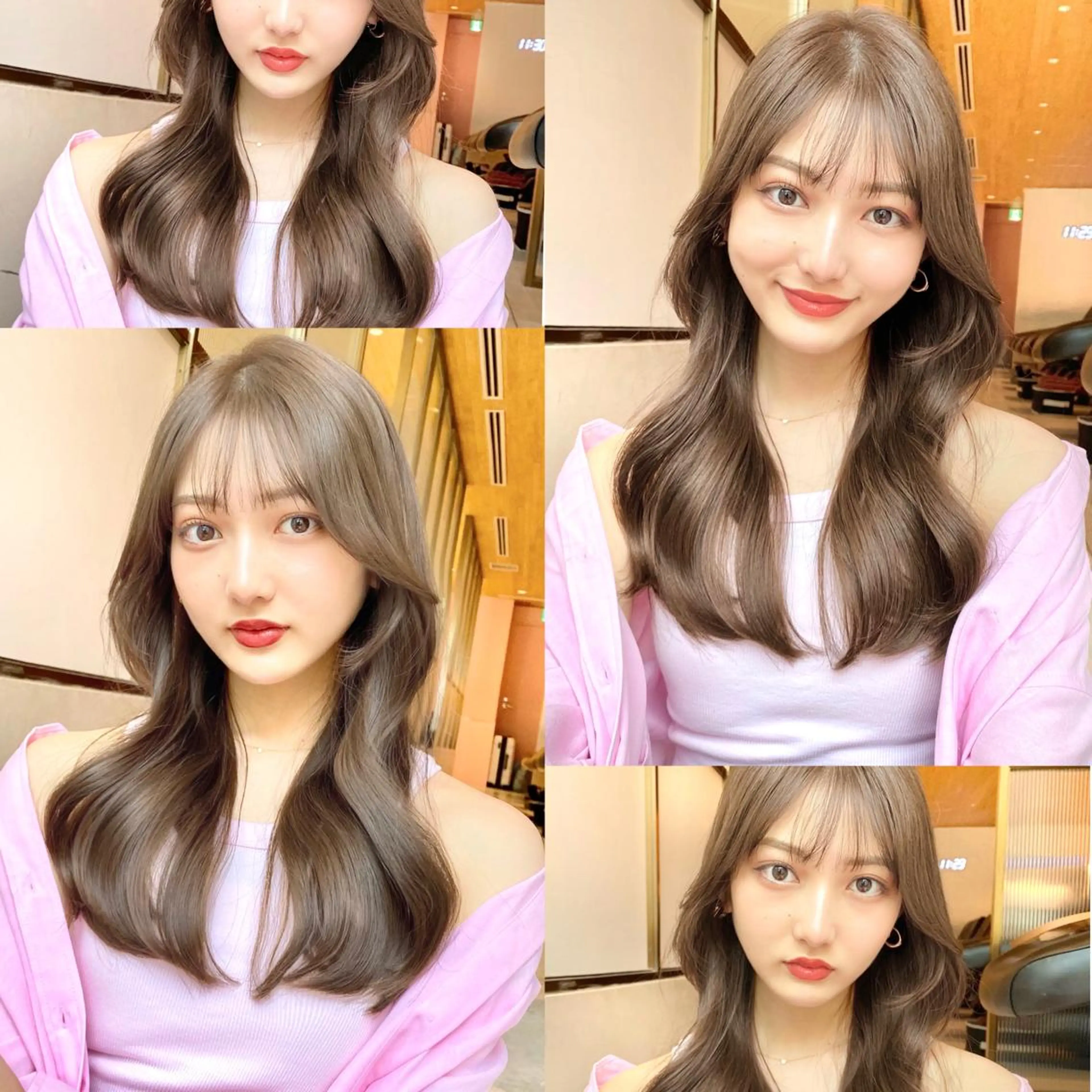 セミロング 顔周りカット 韓国風ヘア レイヤーカット カット ヘアカラー トリートメント 韓国くびれレイヤー 🇰🇷はづきのヘアスタイル