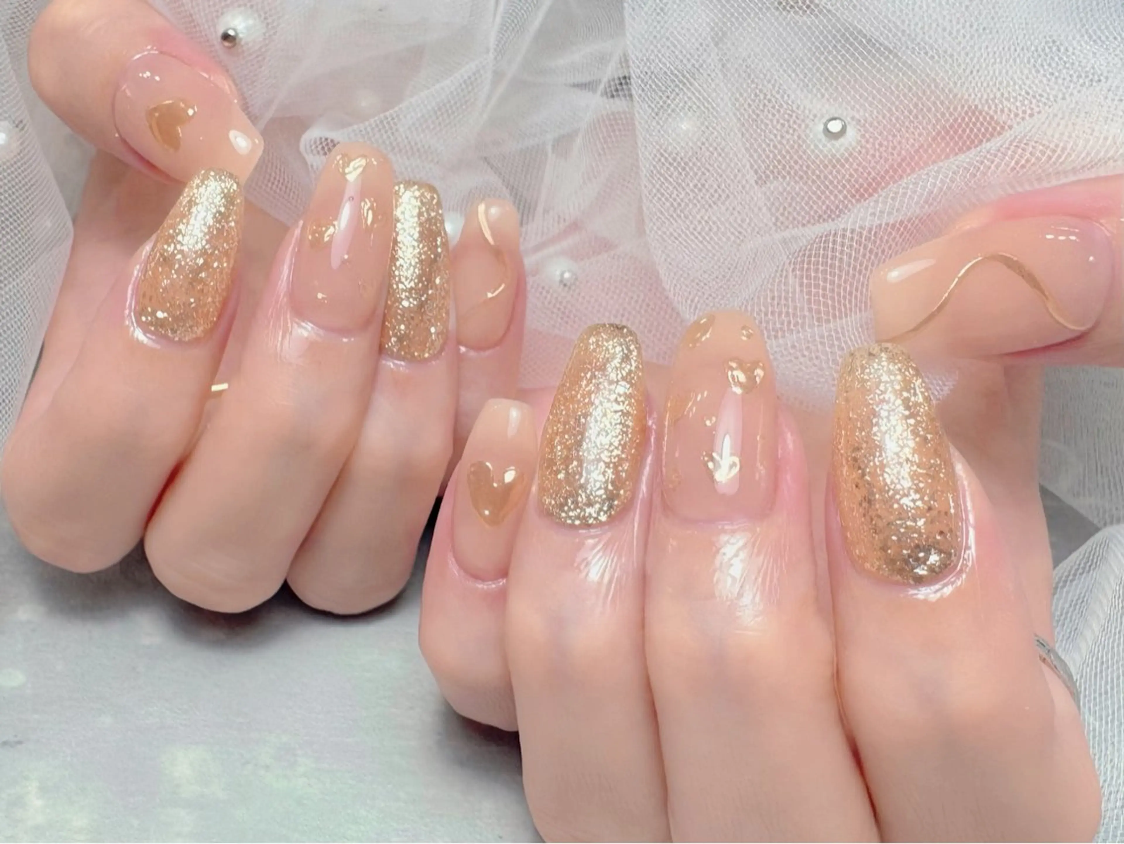 ネイル ハンドネイル マジック ミラーのネイルデザイン