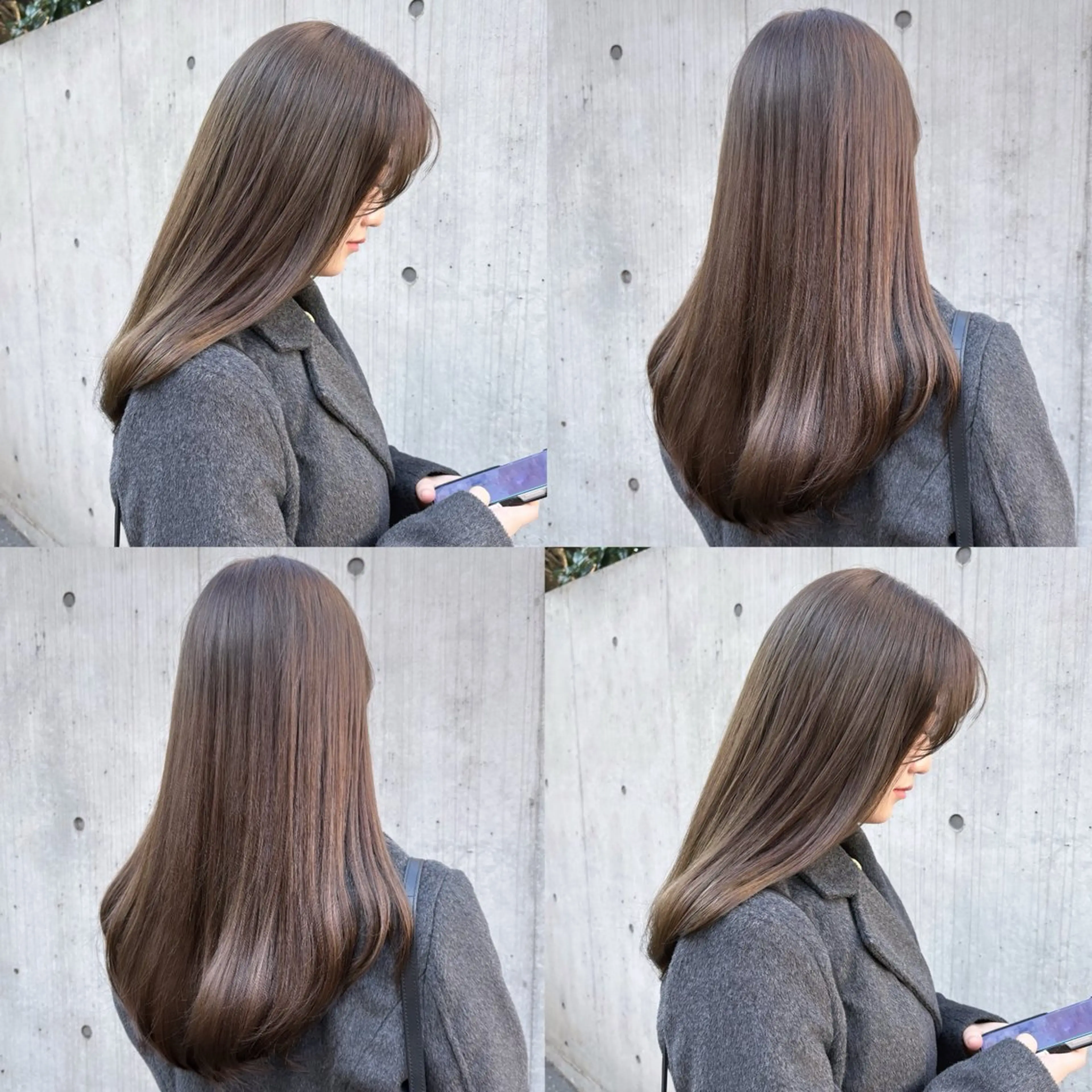 ミディアム カラー ブラウンカラー 透明感カラー グレージュ オリーブブラウン オリーブグレージュ カット ヘアカラー トリートメント ヘッドスパ ヘアセット カジュアルを女っぽく 𝗮𝘆𝗮𝗰𝗼のヘアスタイル