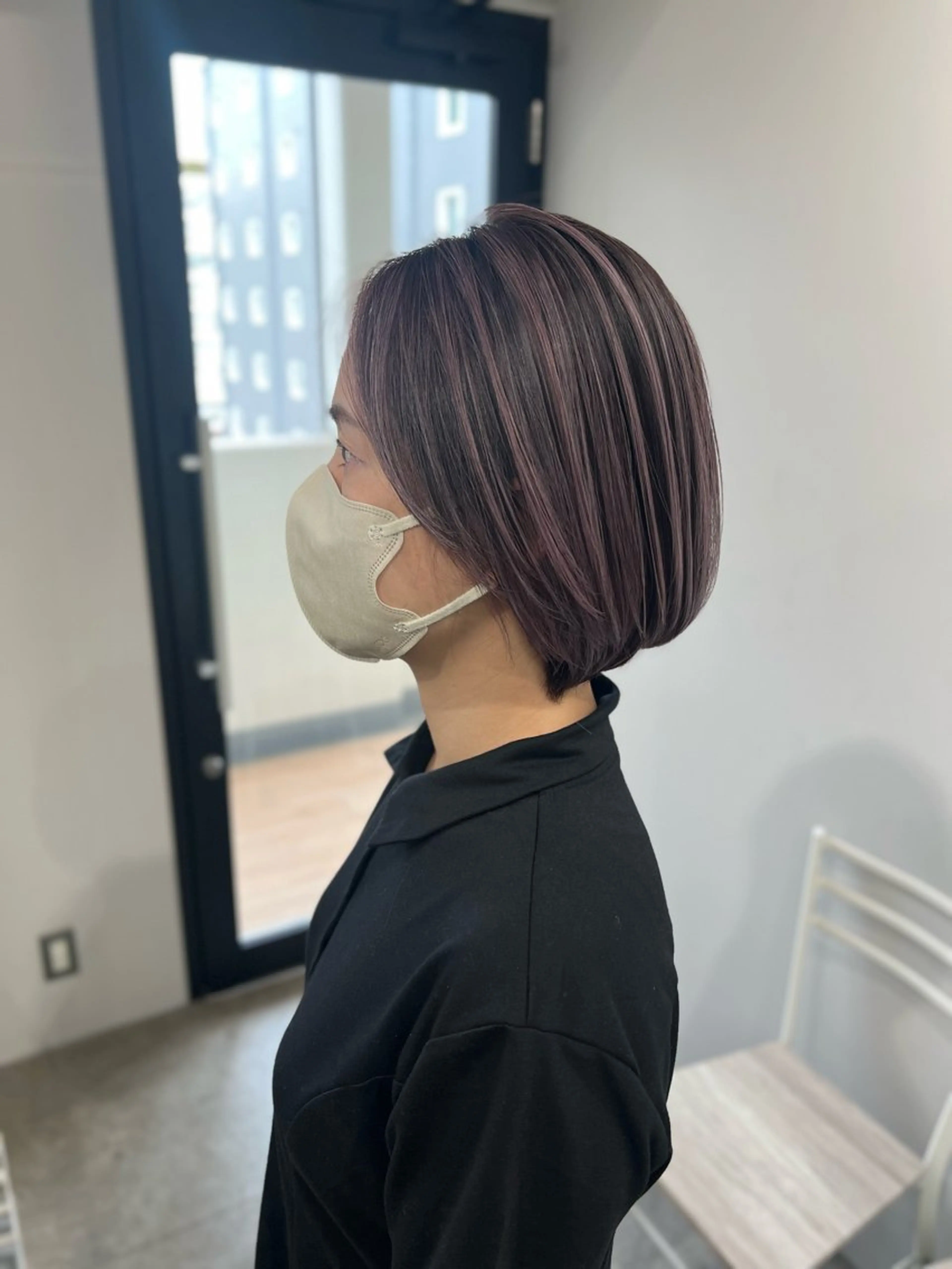 ショート カラー バレイヤージュ ベージュカラー ブリーチ ブロンド ダブルカラー ブリーチ/髪質改善/ レイヤー/YUTO‎のヘアスタイル