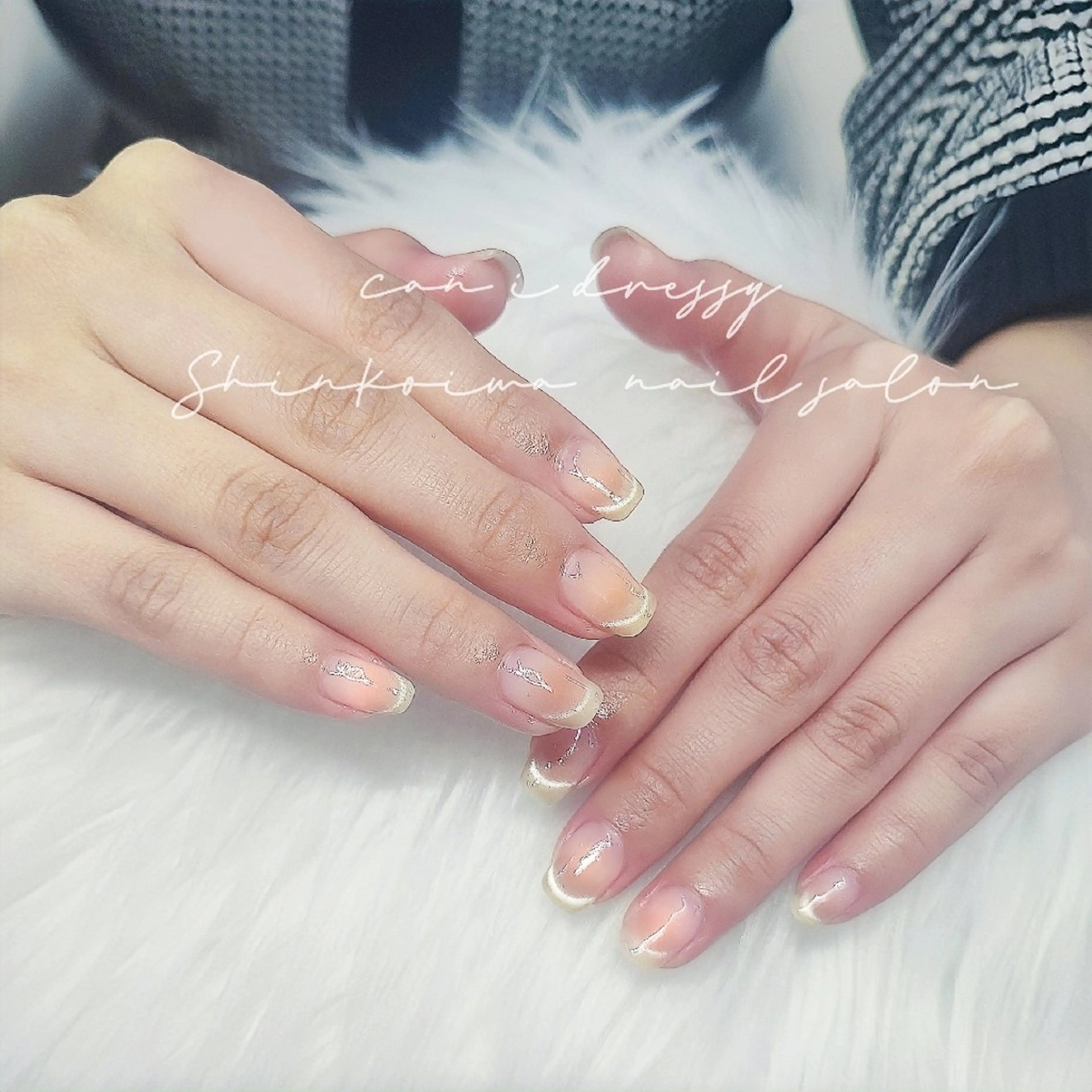 ネイル オーロラネイル チークネイル 長さ出し フットネイル 韓国ネイル ハンドネイル キャンアイドレッシー 新小岩のネイルデザイン