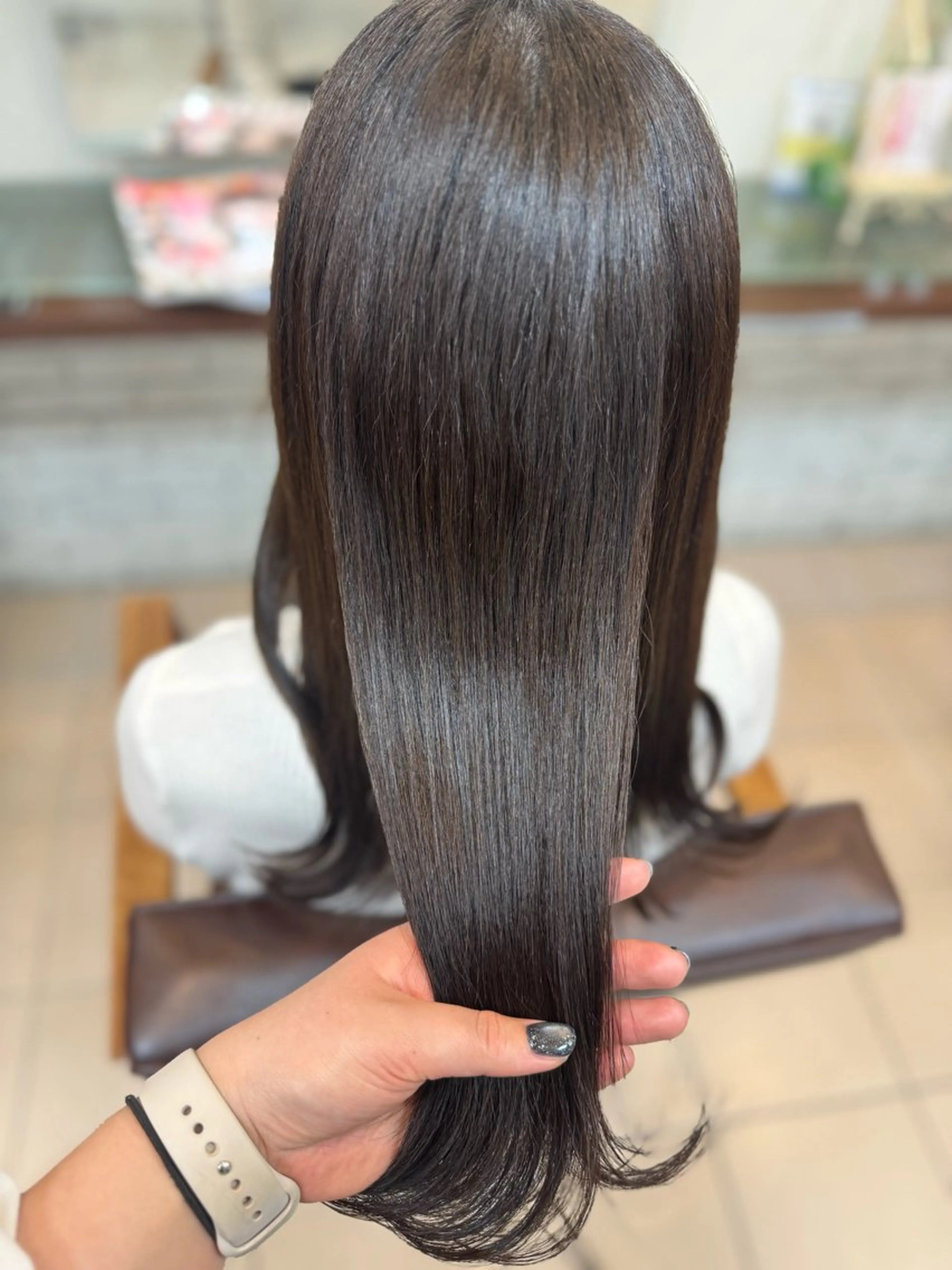 セミロング カット ヘアカラー トリートメント 富澤あゆみ/髪質改善 /レイヤーカットのヘアスタイル