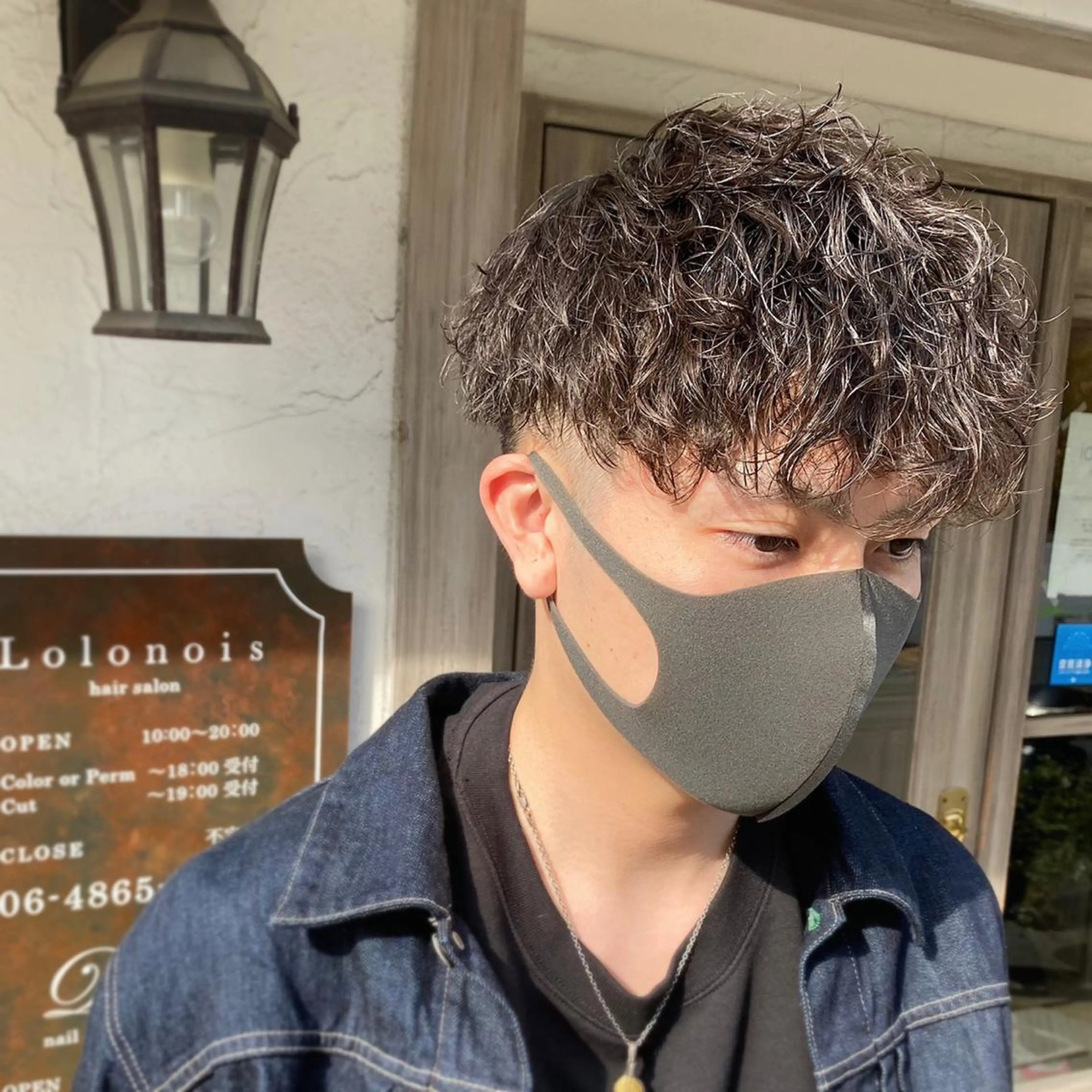 ショート パーマ メンズ マッシュ 刈り上げ 波巻きパーマ カット パーマ トリートメント メンズパーマ 西條真治のヘアスタイル