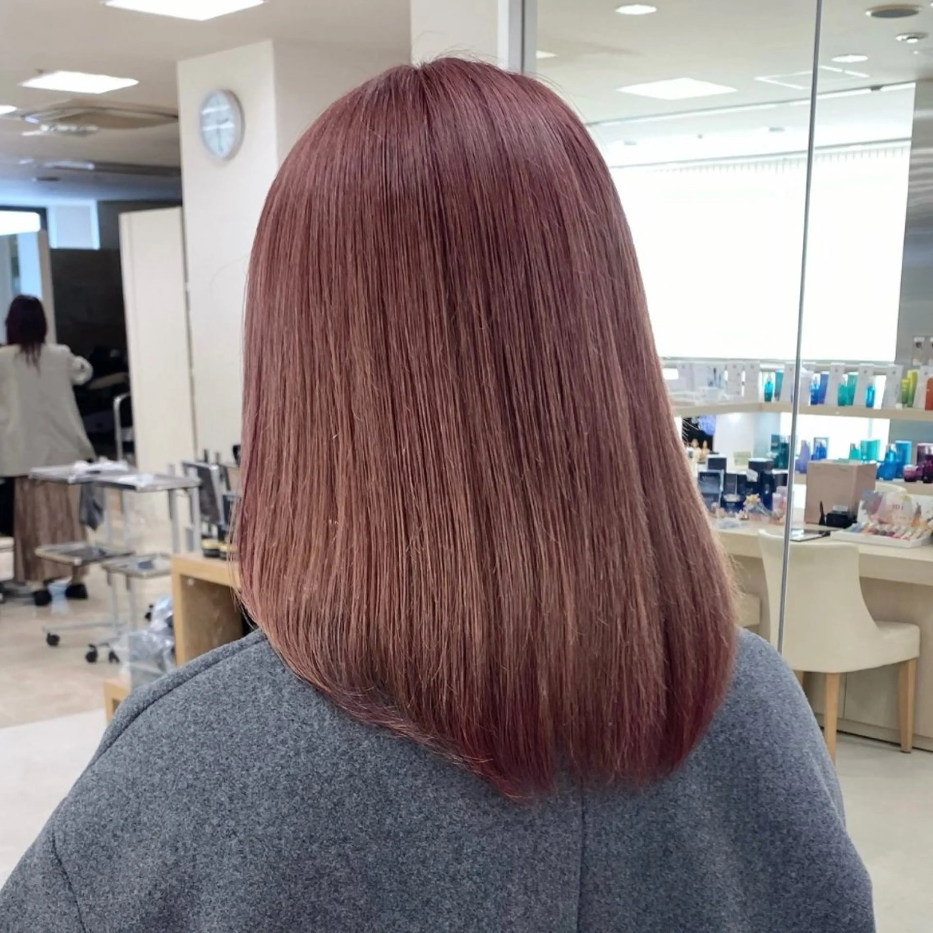ミディアム カラー ピンクカラー ヘアカラー ブリーチ✨/似合わせ カラー🎀/Yuzuのヘアスタイル