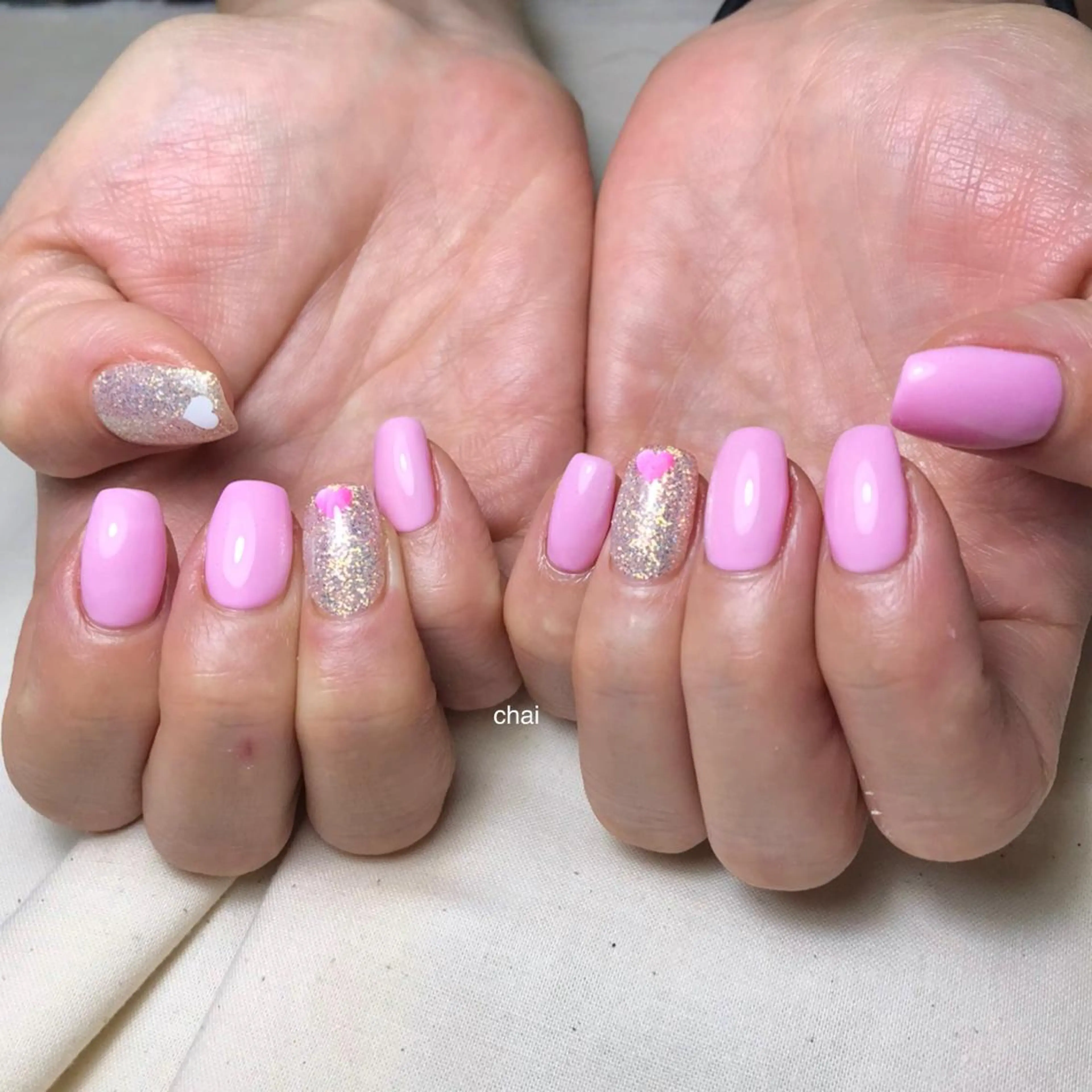 ネイル ラメ(グリッター) ハンドネイル 💅chainail _aiのネイルデザイン