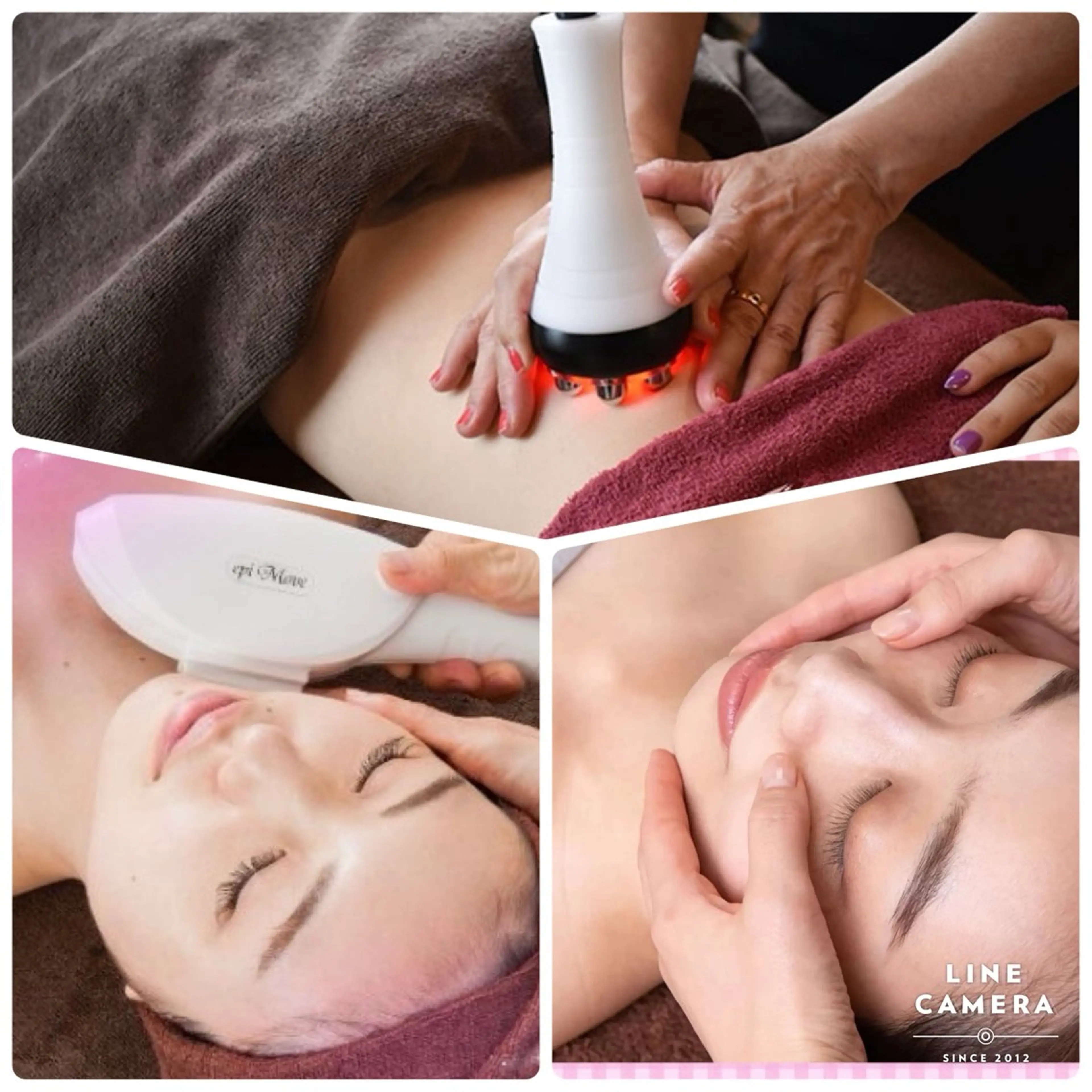 光フェイシャル×首肩デコルテのリンパ開き10分♦️肌の奥から潤い肌に!気になるシミ・そばかすに光をあて素肌に自信を与えるの写真
