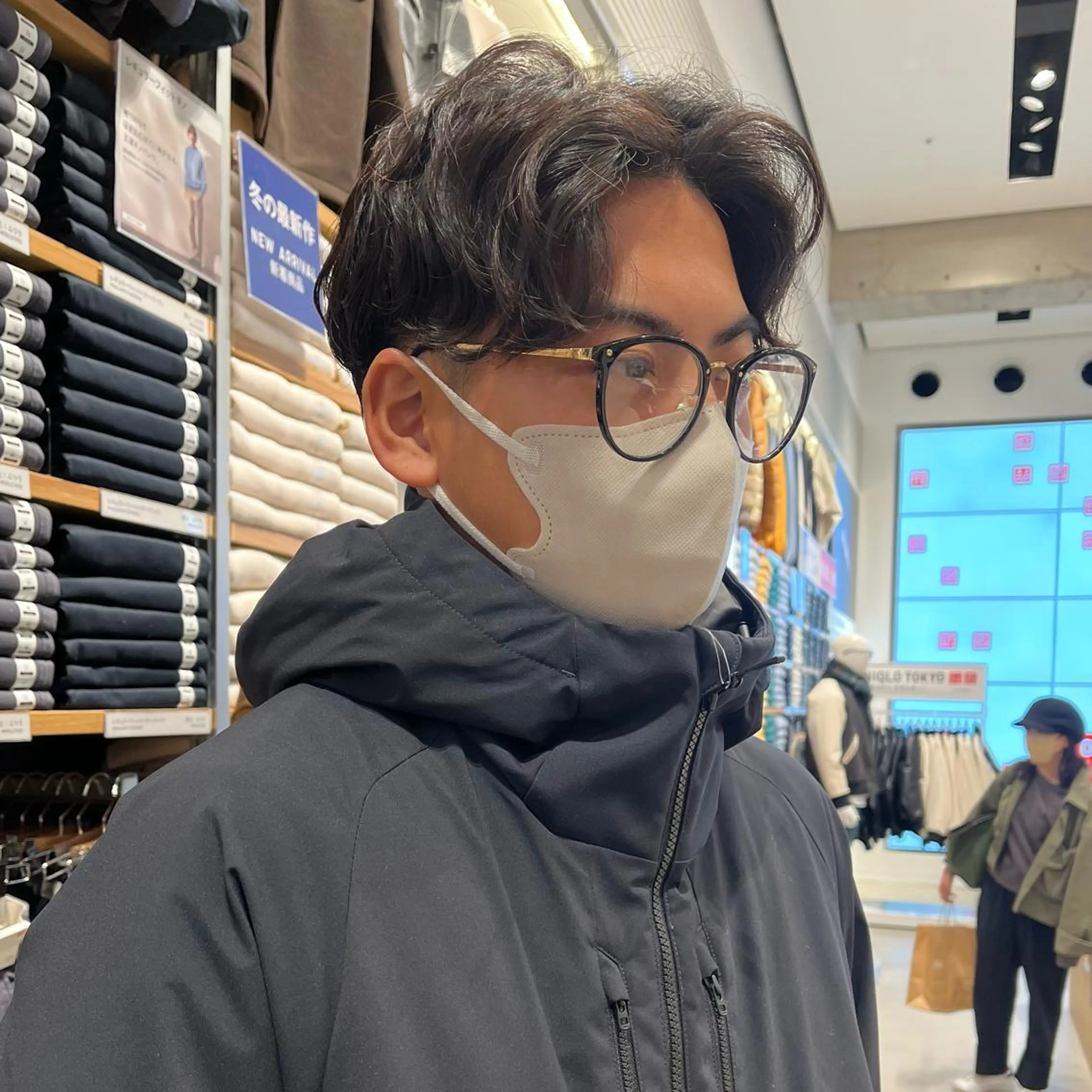 パーマ メンズ センターパート メンズパーマ 早朝セット☀️ レイヤー/Momoのヘアスタイル