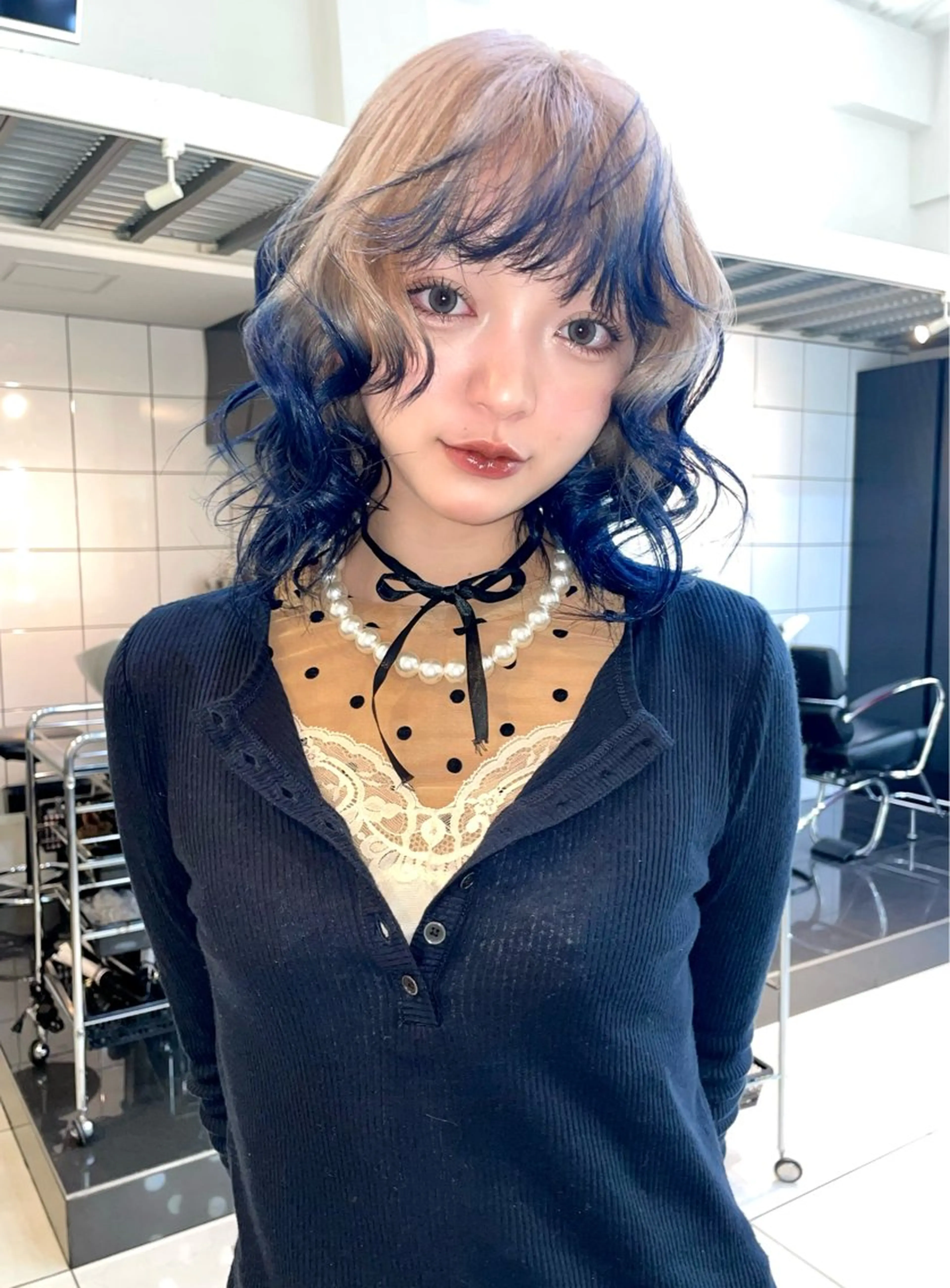 ミディアム カラー ヘアカラー トリートメント ボブ.顔周りカット カット/ユキカのヘアスタイル