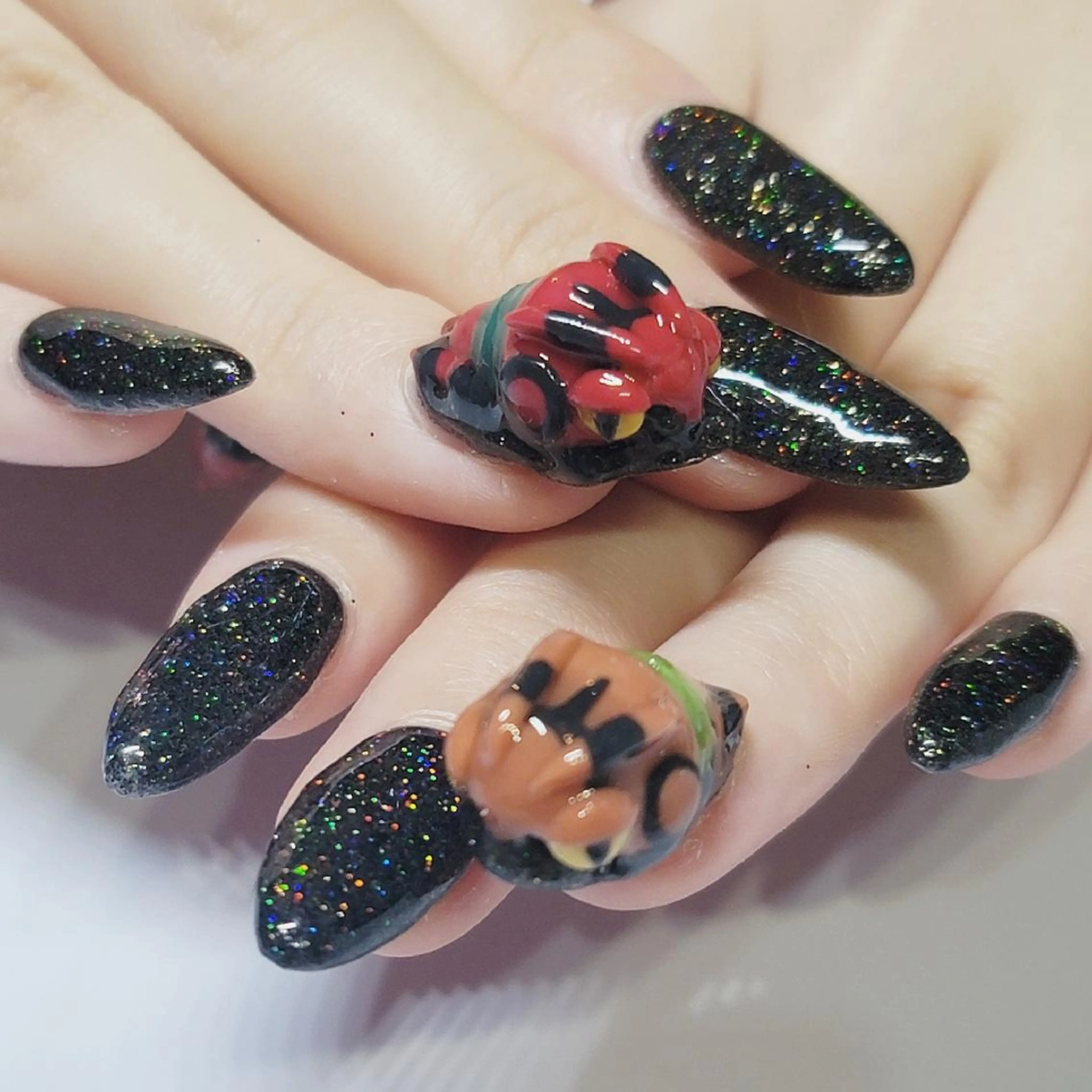 ネイル アートネイル オーロラネイル ラメ(グリッター) ワンカラーネイル ハンドネイル よしだ ひろきのネイルデザイン