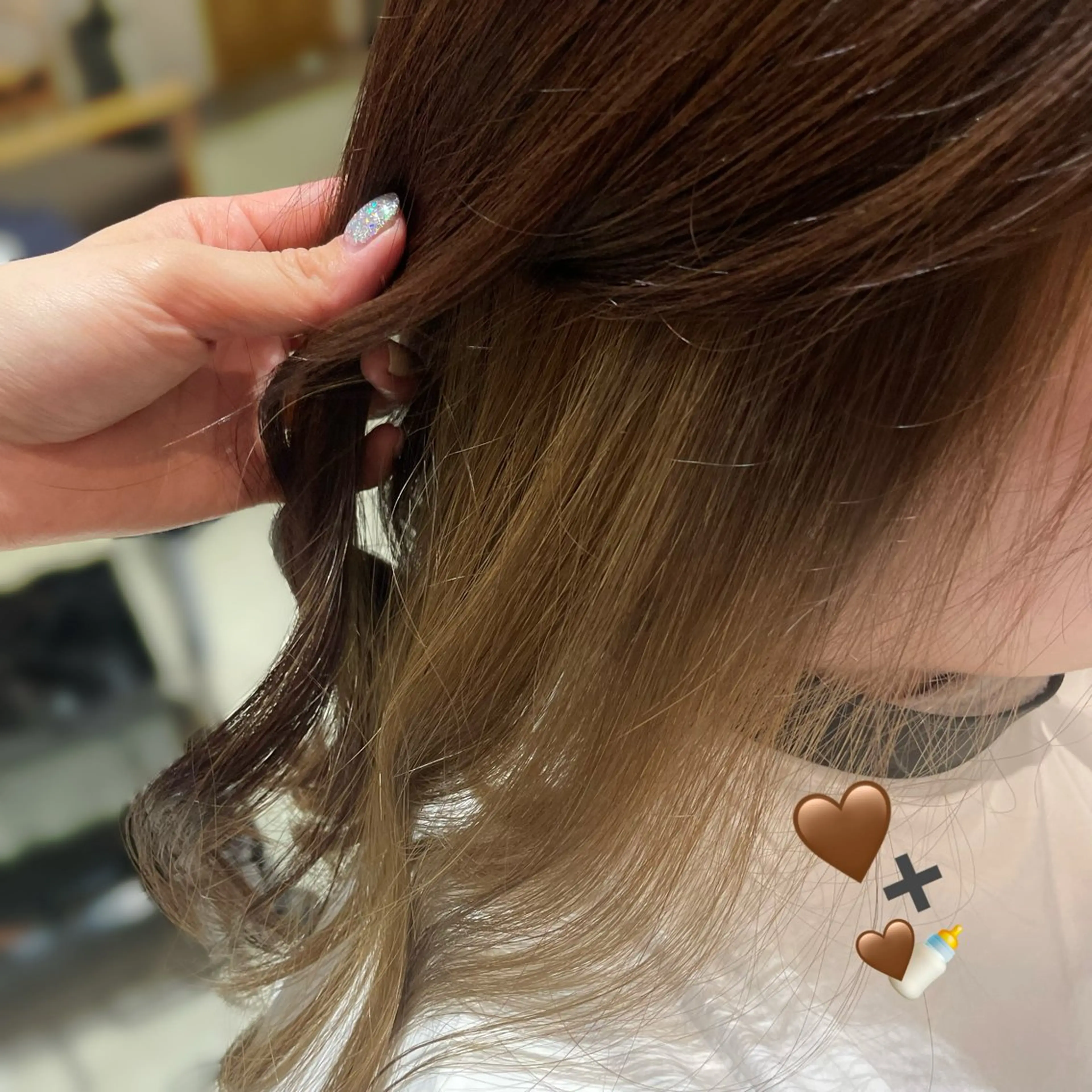 カラー ベージュカラー ミルクティーベージュ 🌟Spinhair 福永えいみ🌙*.｡のヘアスタイル
