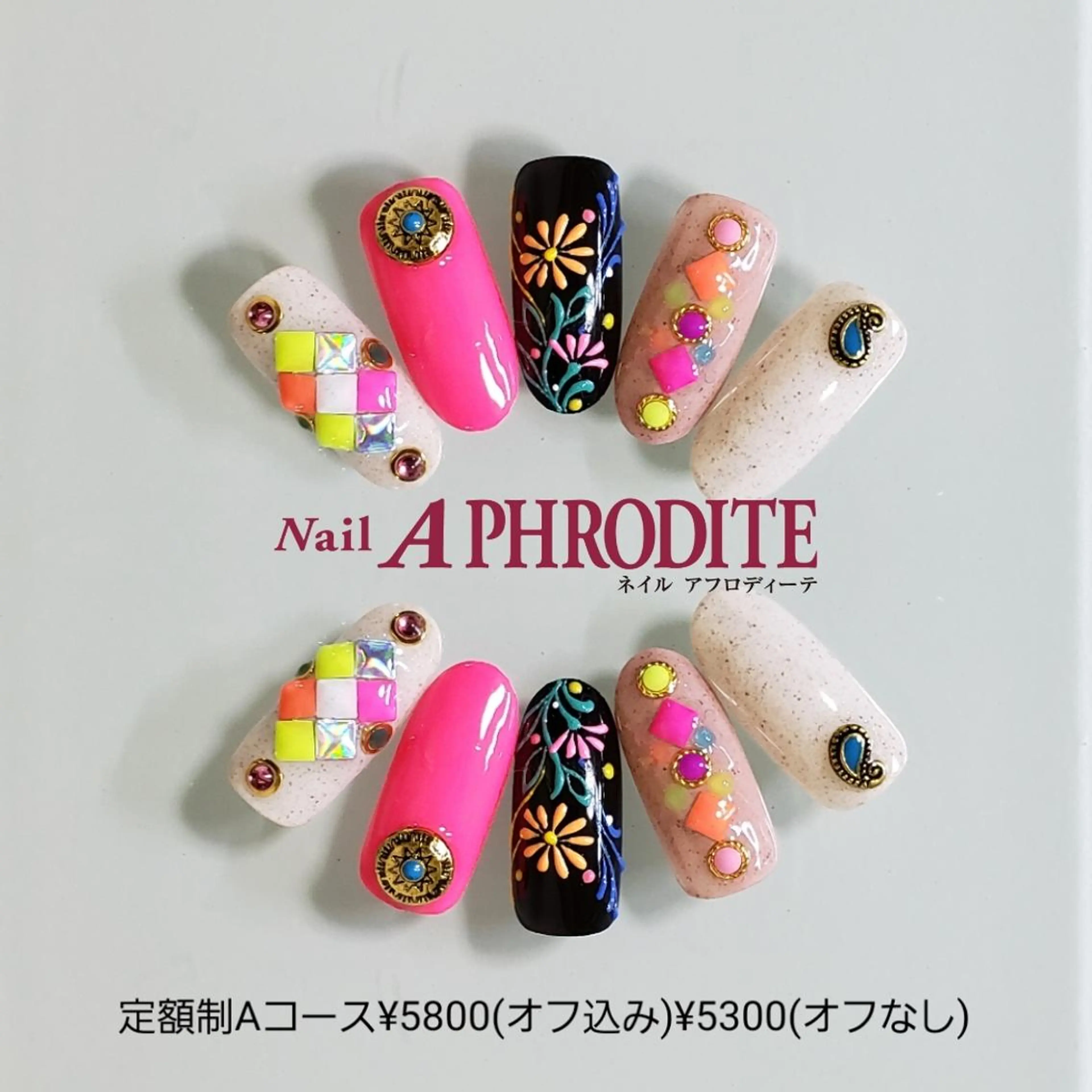 ネイル アートネイル ジェルネイル 持ち込み ソフトジェル ハンドネイル Nail  Aphroditeのネイルデザイン
