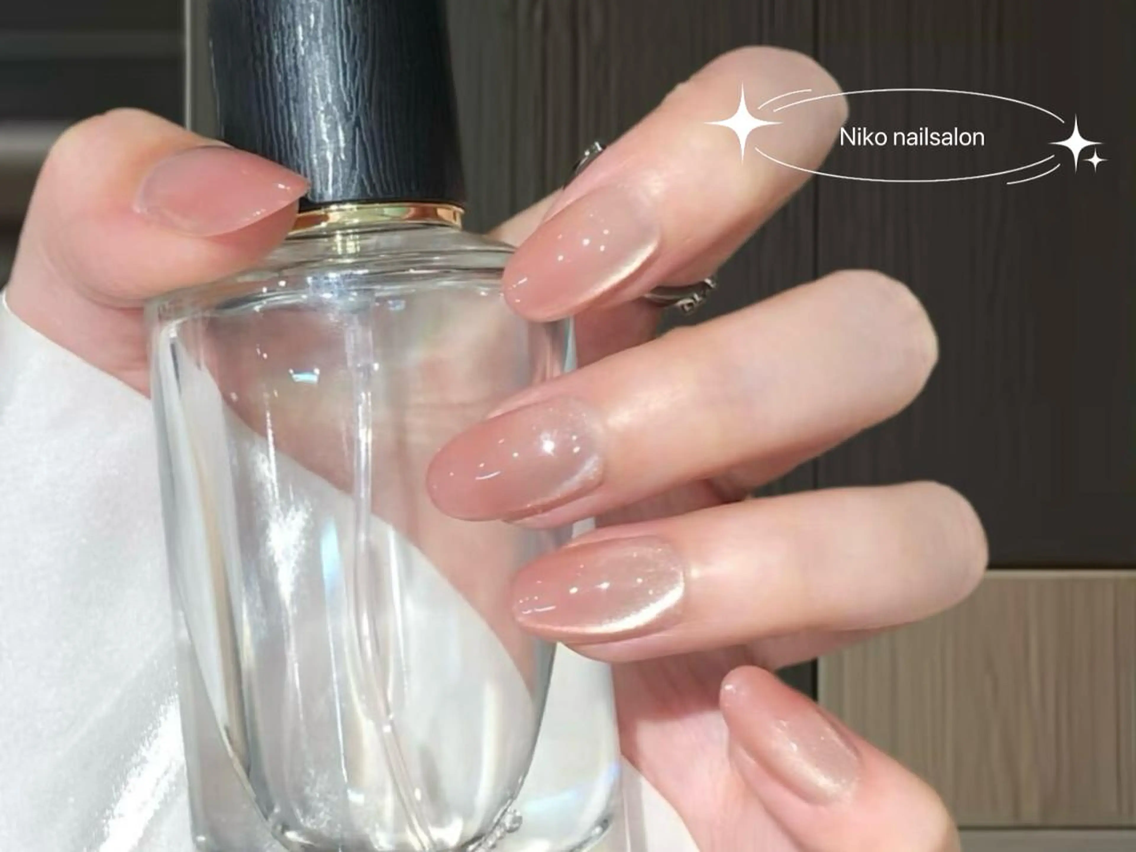 ネイル 長さ出し フットネイル フレンチネイル ジェルネイル ガラスフレンチ Nikoネイルサロン 本八幡店のネイルデザイン