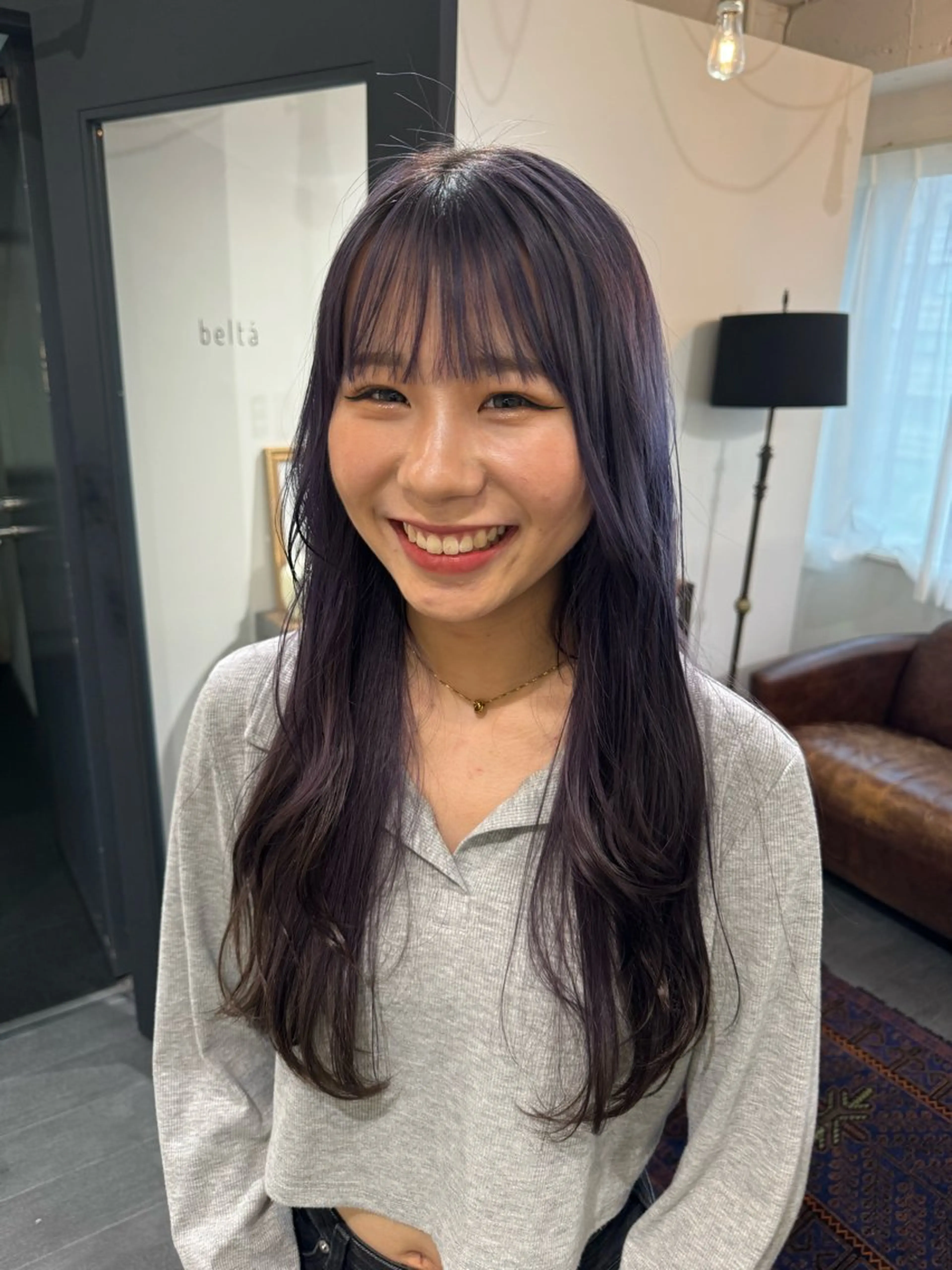 ロング カラー 赤み無し柔らかカラー 【梅田】madokaのヘアスタイル