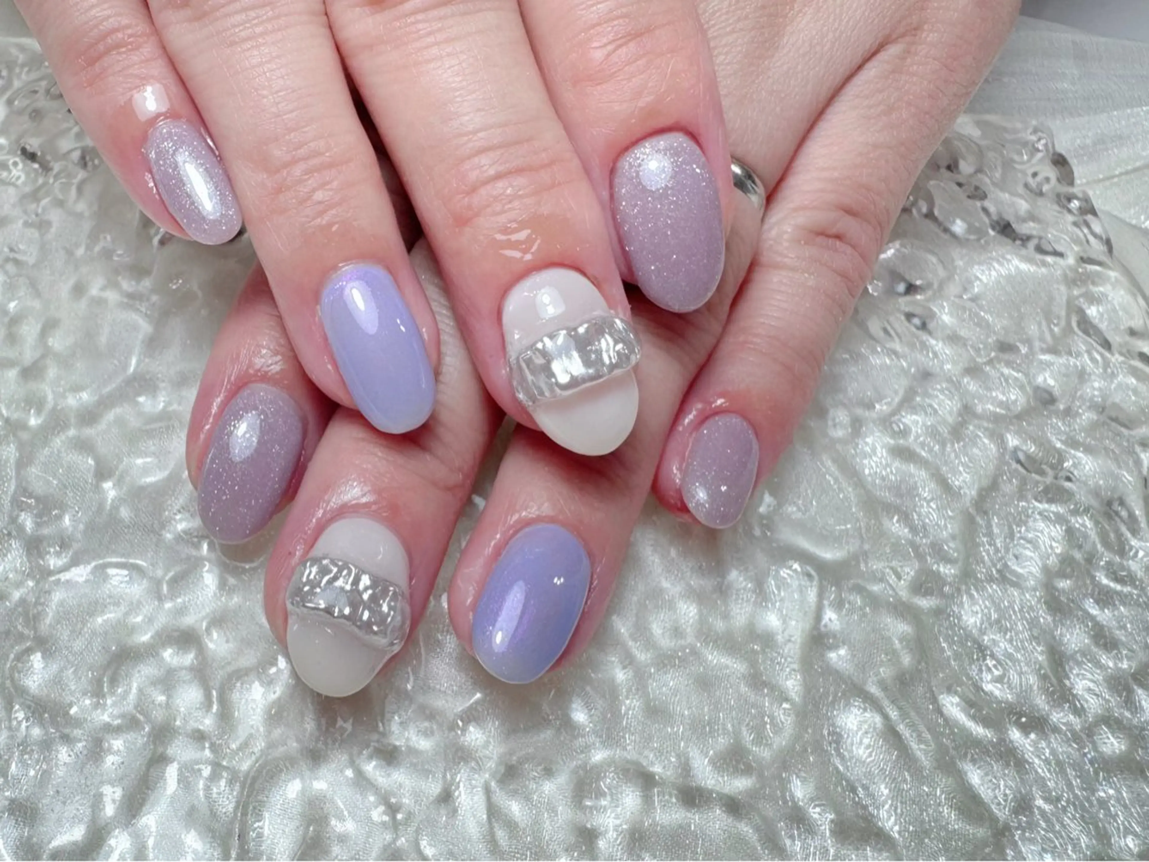 ネイル ハンドネイル マジック ミラーのネイルデザイン