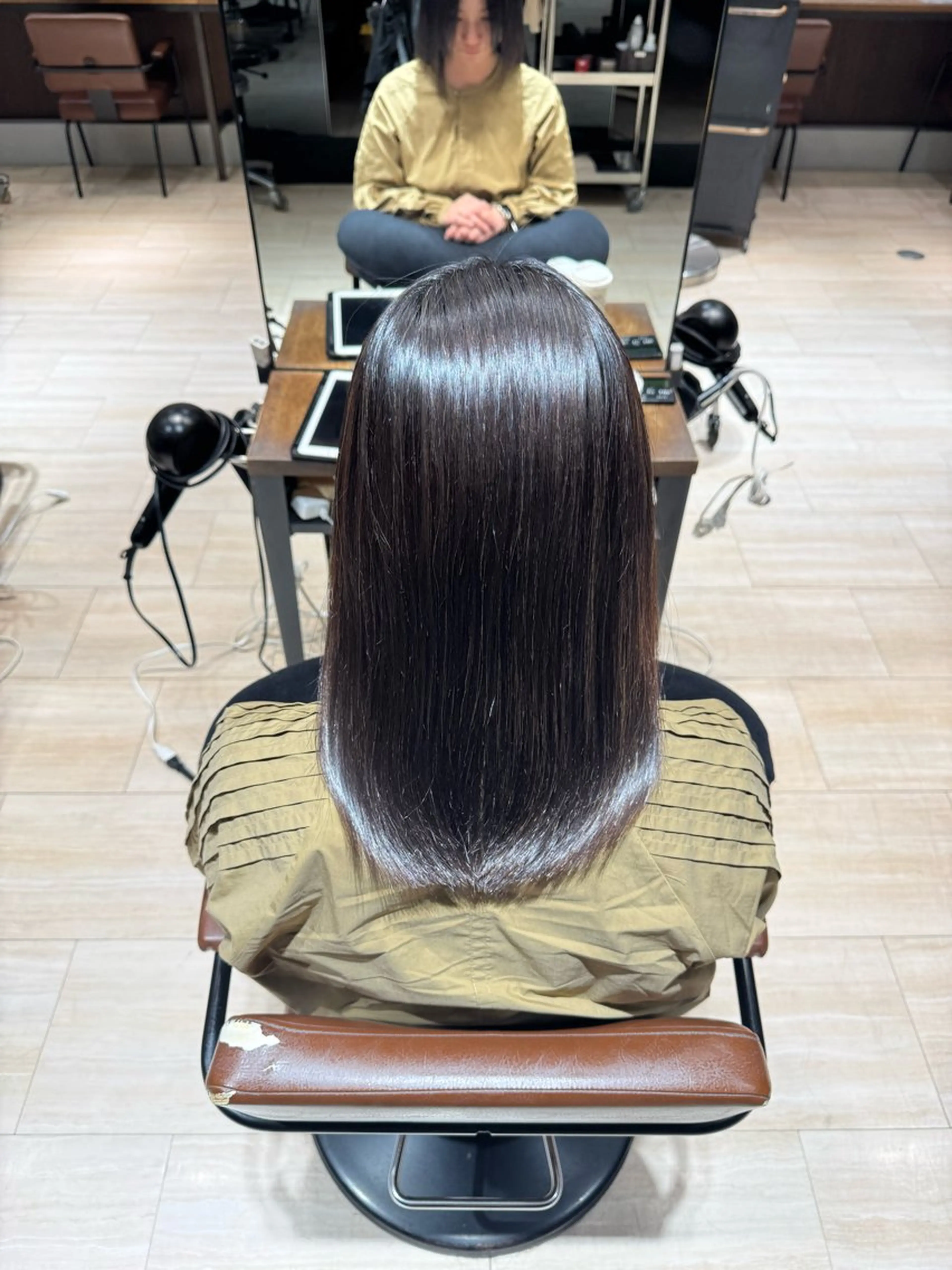 ロング 縮毛矯正 縮毛矯正 モデル様 募集中💖祝迫華艶のヘアスタイル