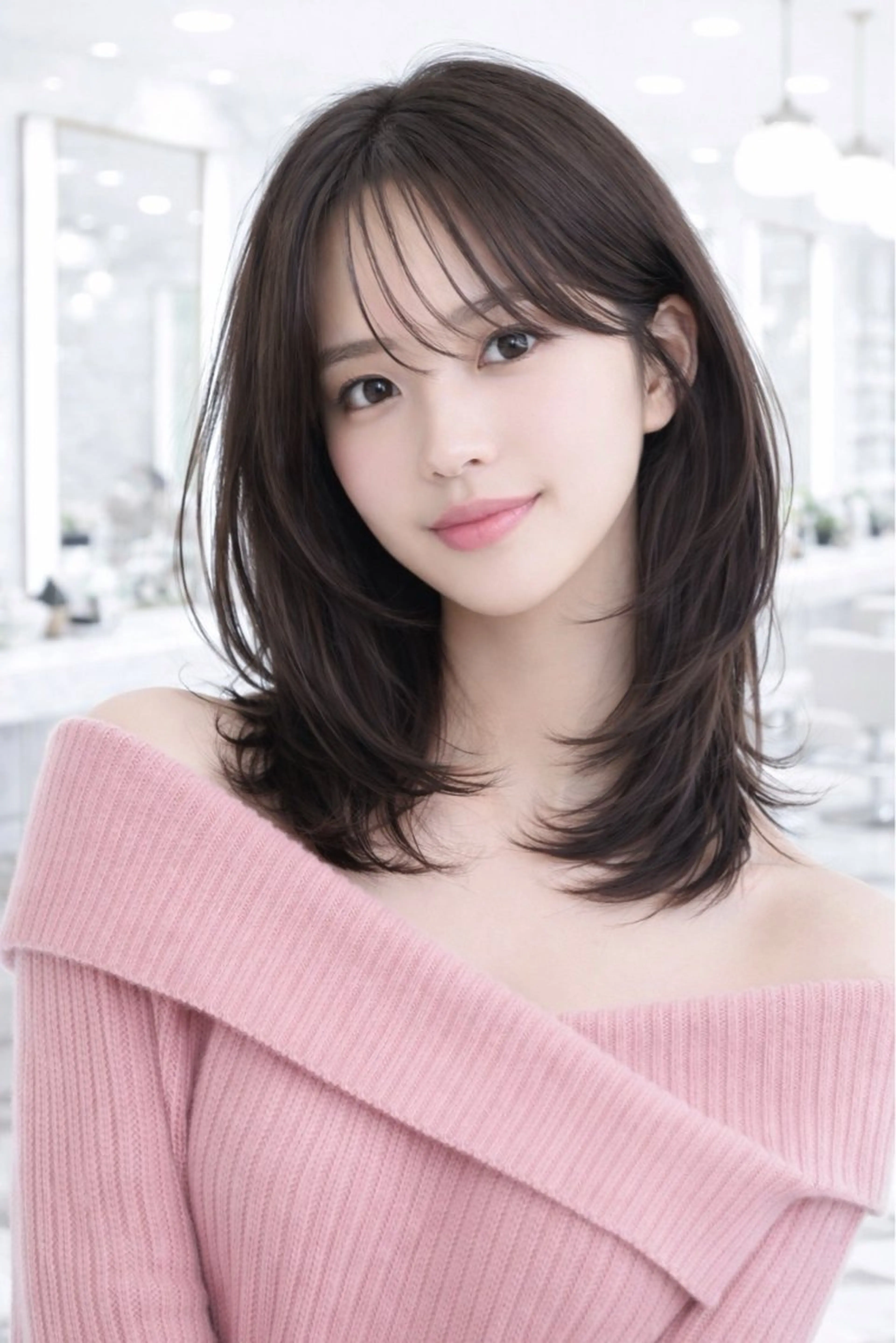 ミディアム ヘアカラー トリートメント Maya /カラーモデルのヘアスタイル