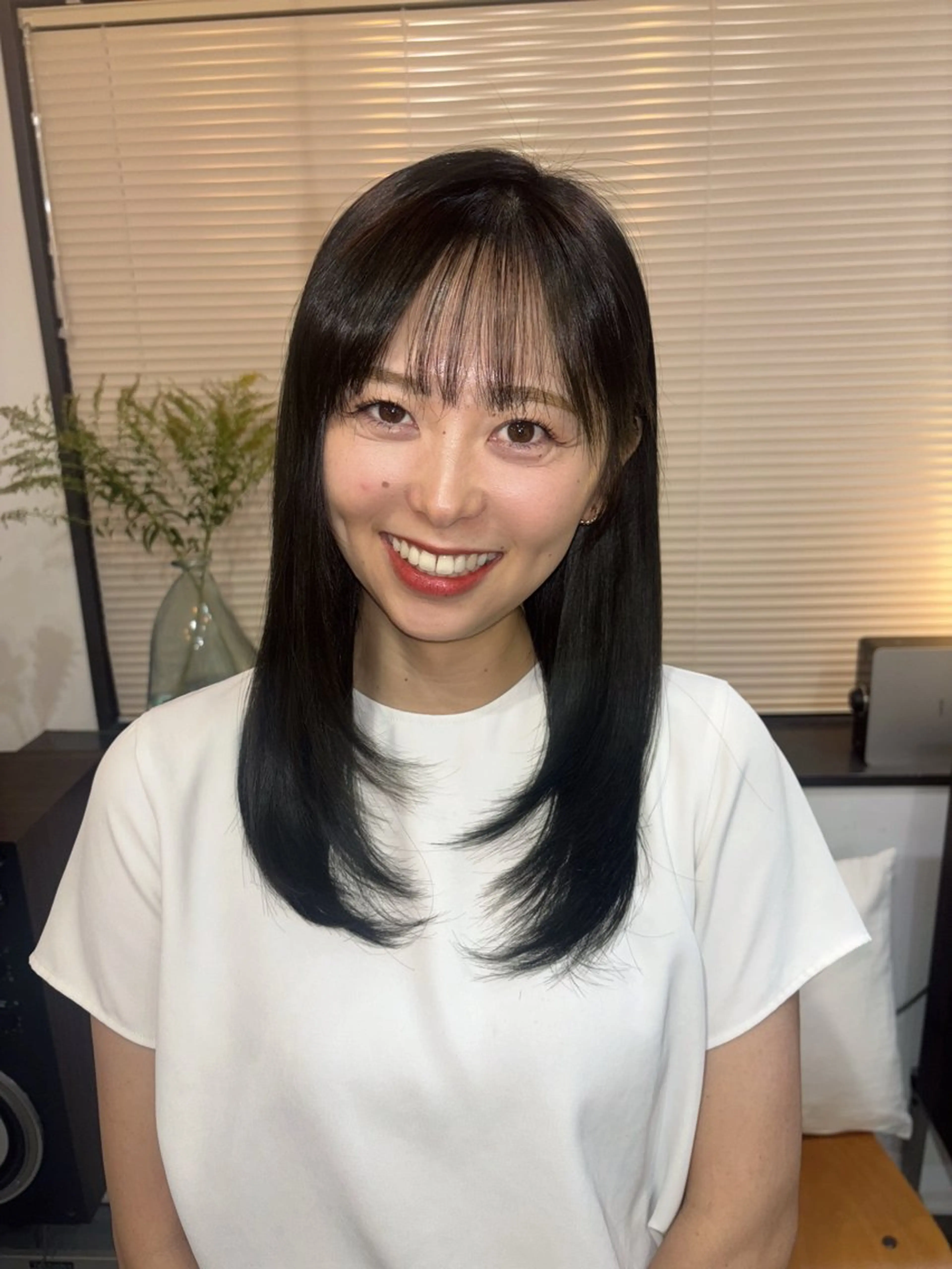 セミロング カラー カット ヘアカラー 蔵前🫧韓国風レイヤ ーカット🫧KAHOのヘアスタイル