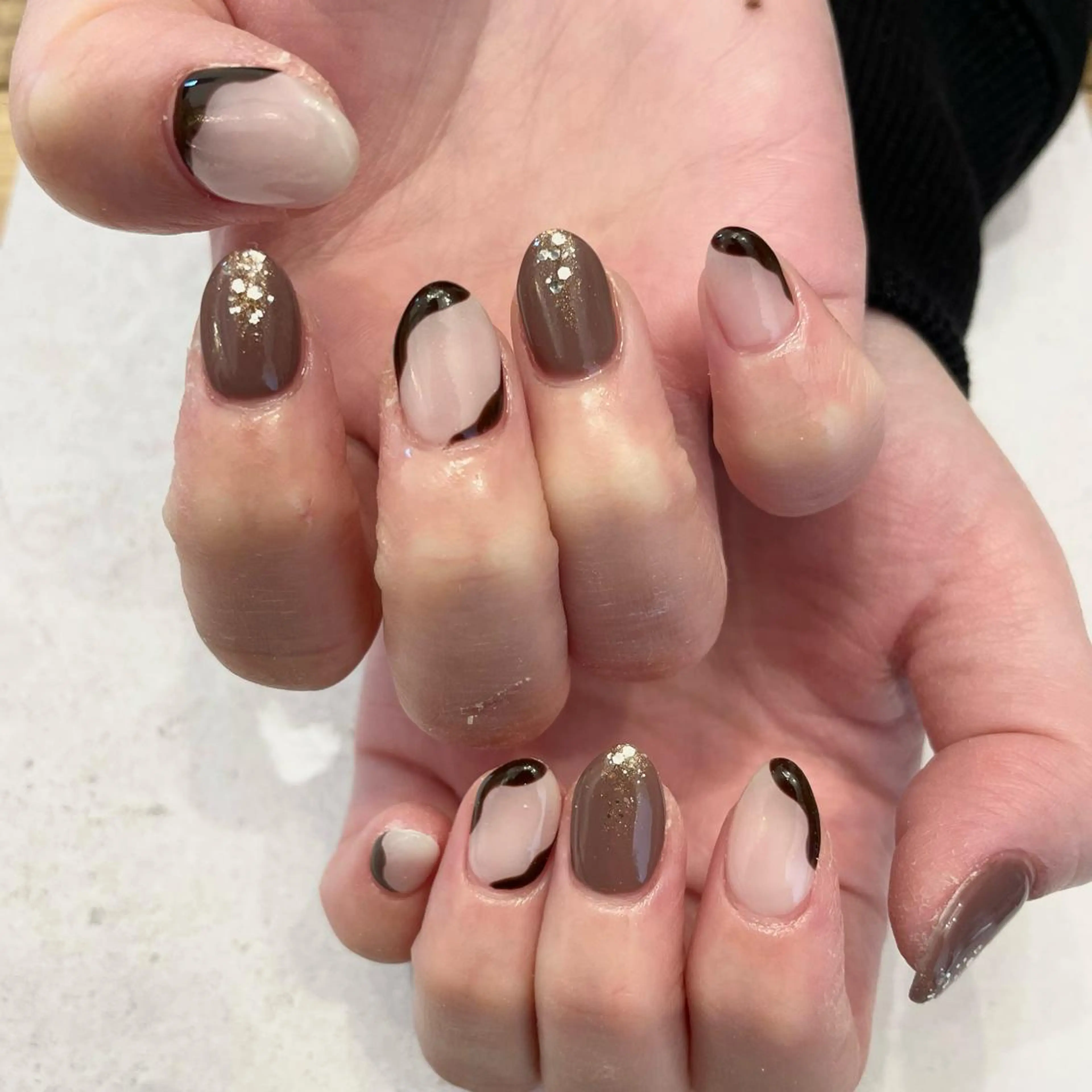 ネイル バレンタイン ハンドネイル Sea  nail by emaのネイルデザイン