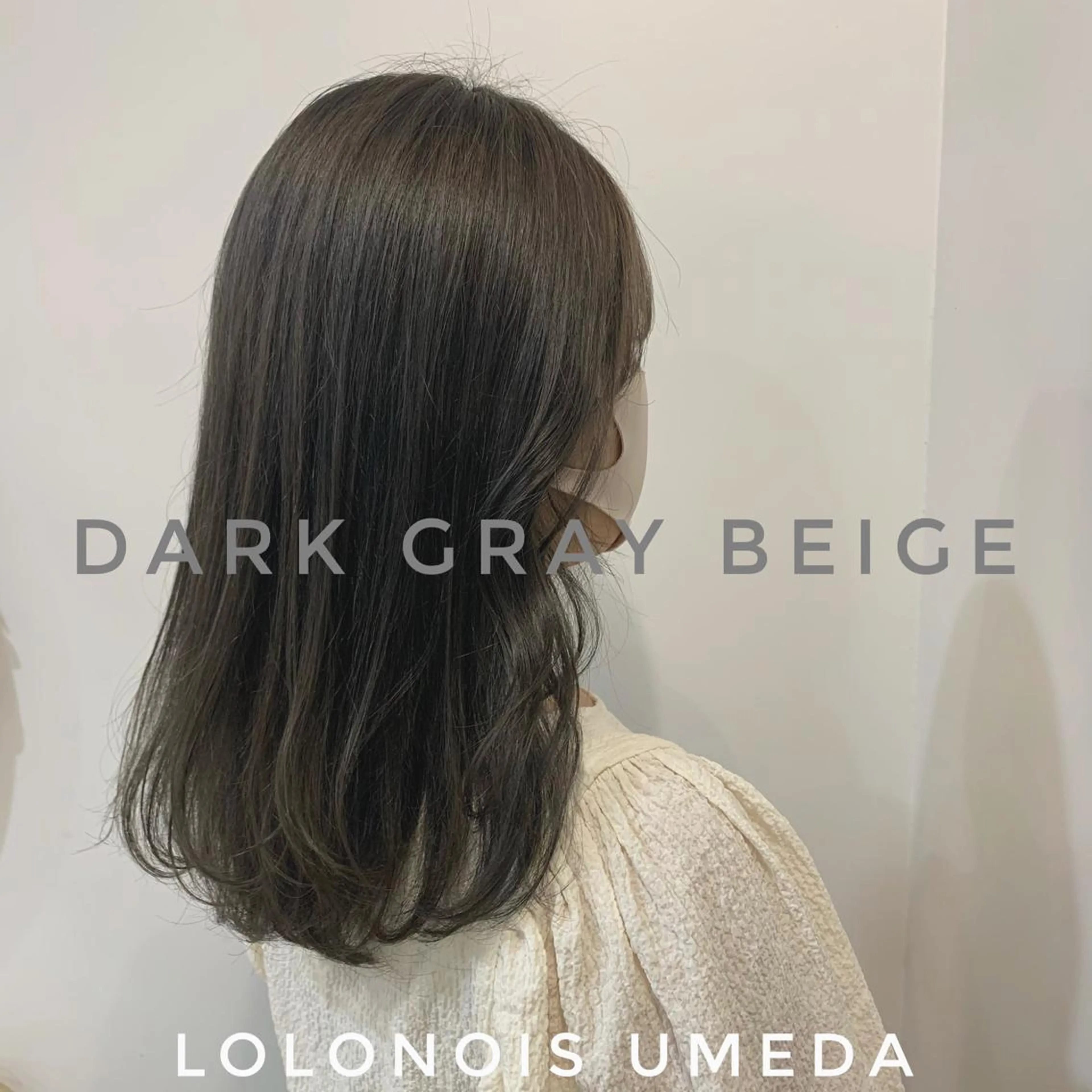 ロング カラー アッシュ アッシュグレー アッシュグレージュ グレージュ Lolonois梅田 /Okazaki:)のヘアスタイル