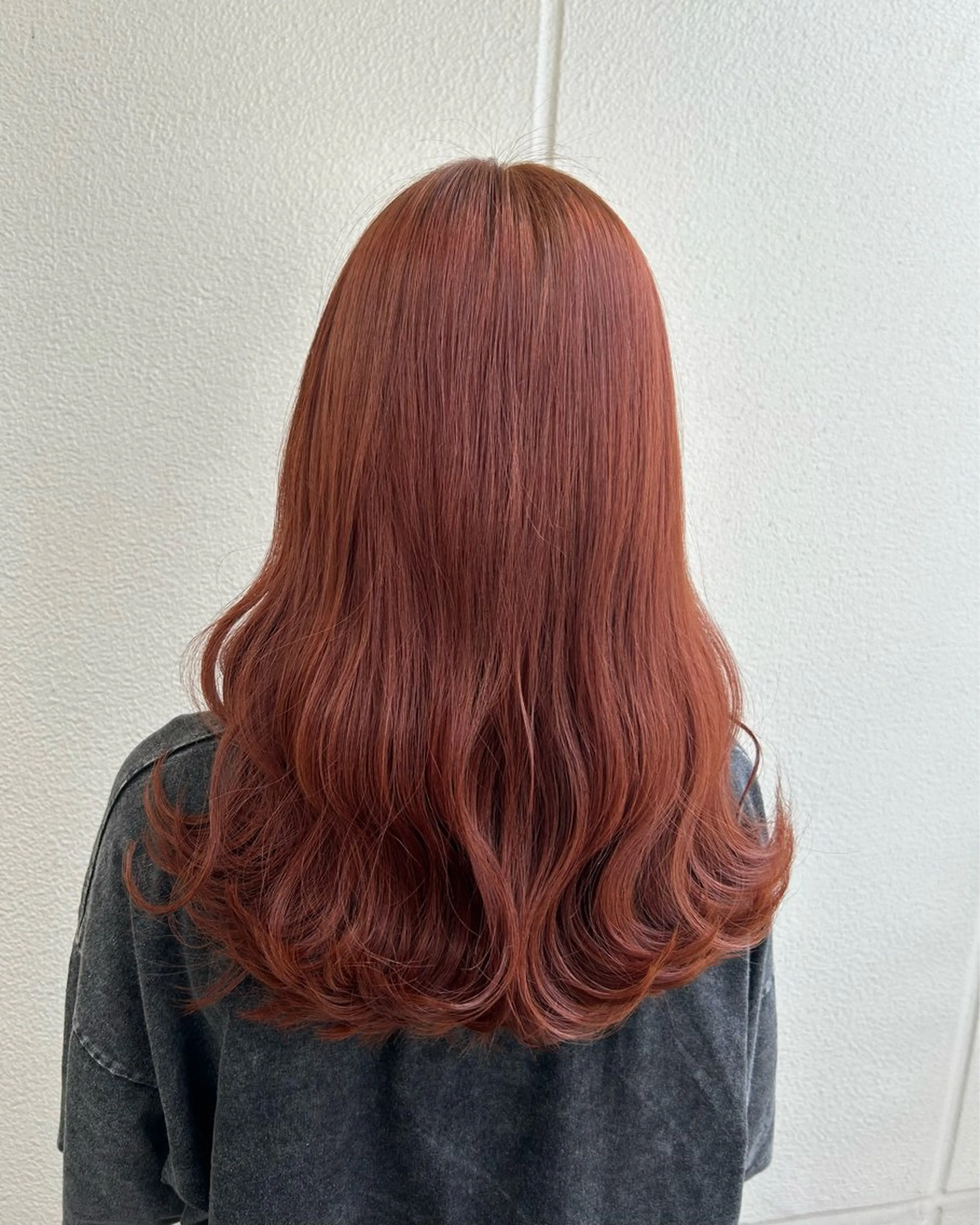 セミロング カラー ベージュカラー オレンジ オレンジベージュ 《暖色/韓国hair 》🇰🇷桑原ユキネのヘアスタイル