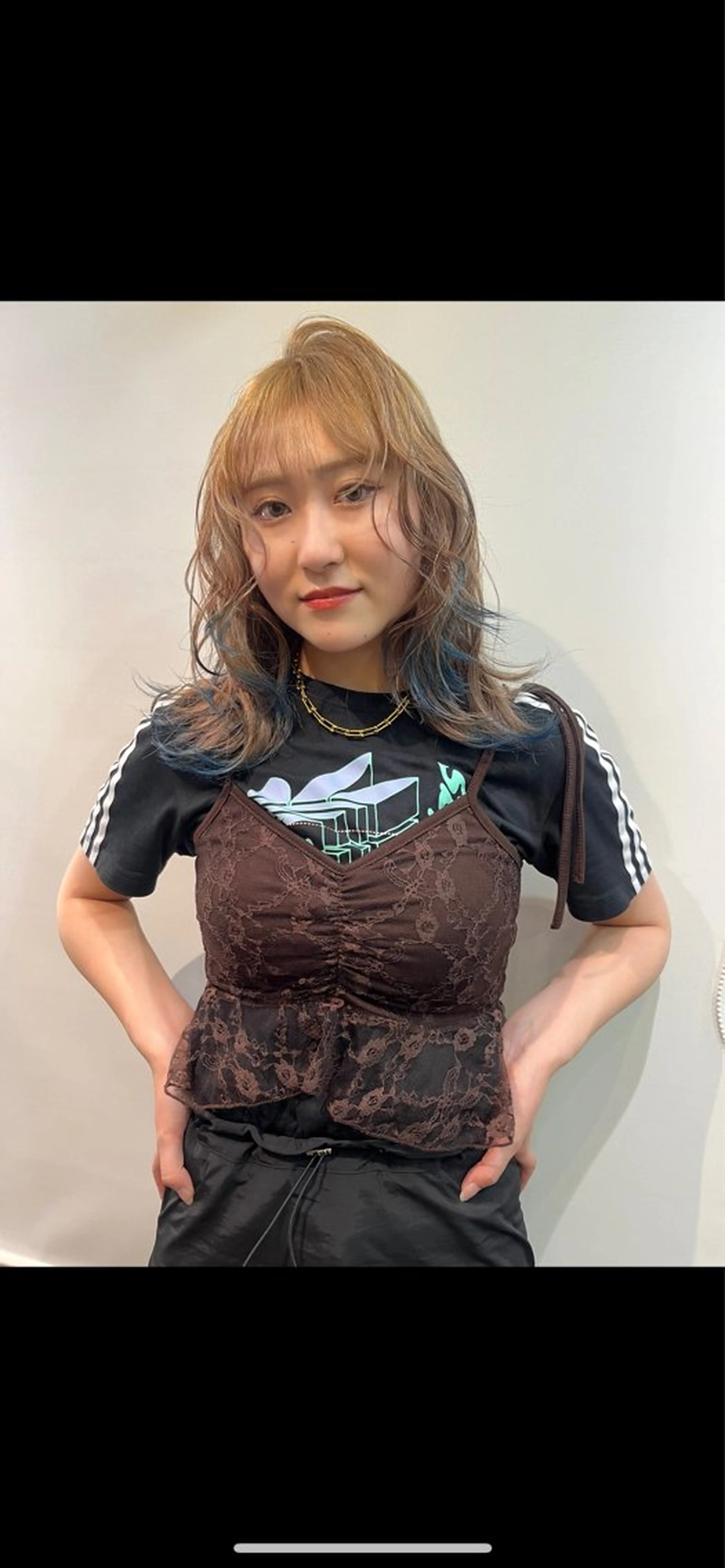 ミディアム カラー 💖デザインカラー/ タダ ハナカ💖のヘアスタイル