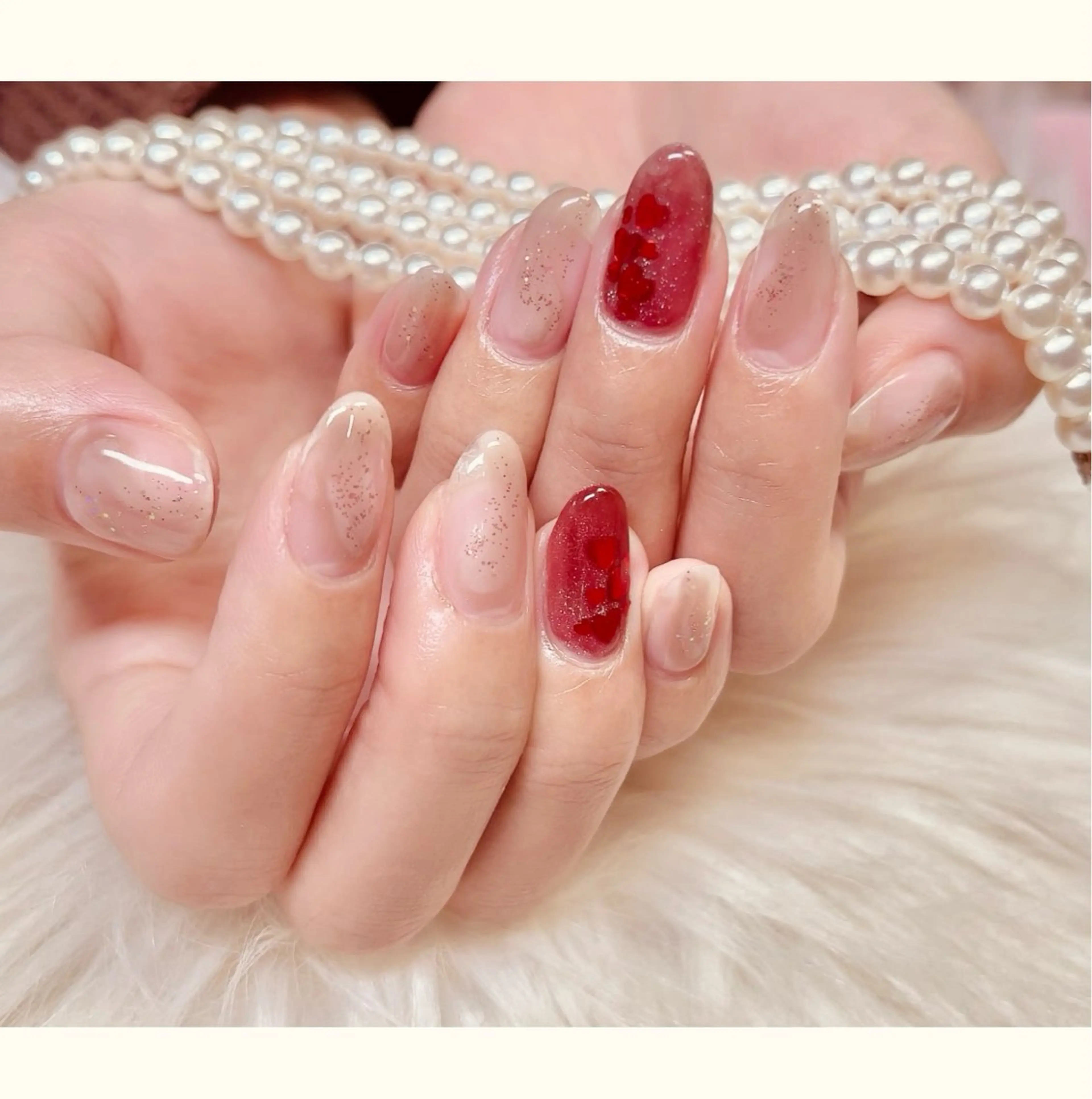 ネイル アートネイル ハート ニュアンスネイル Riry.＊° nailのネイルデザイン