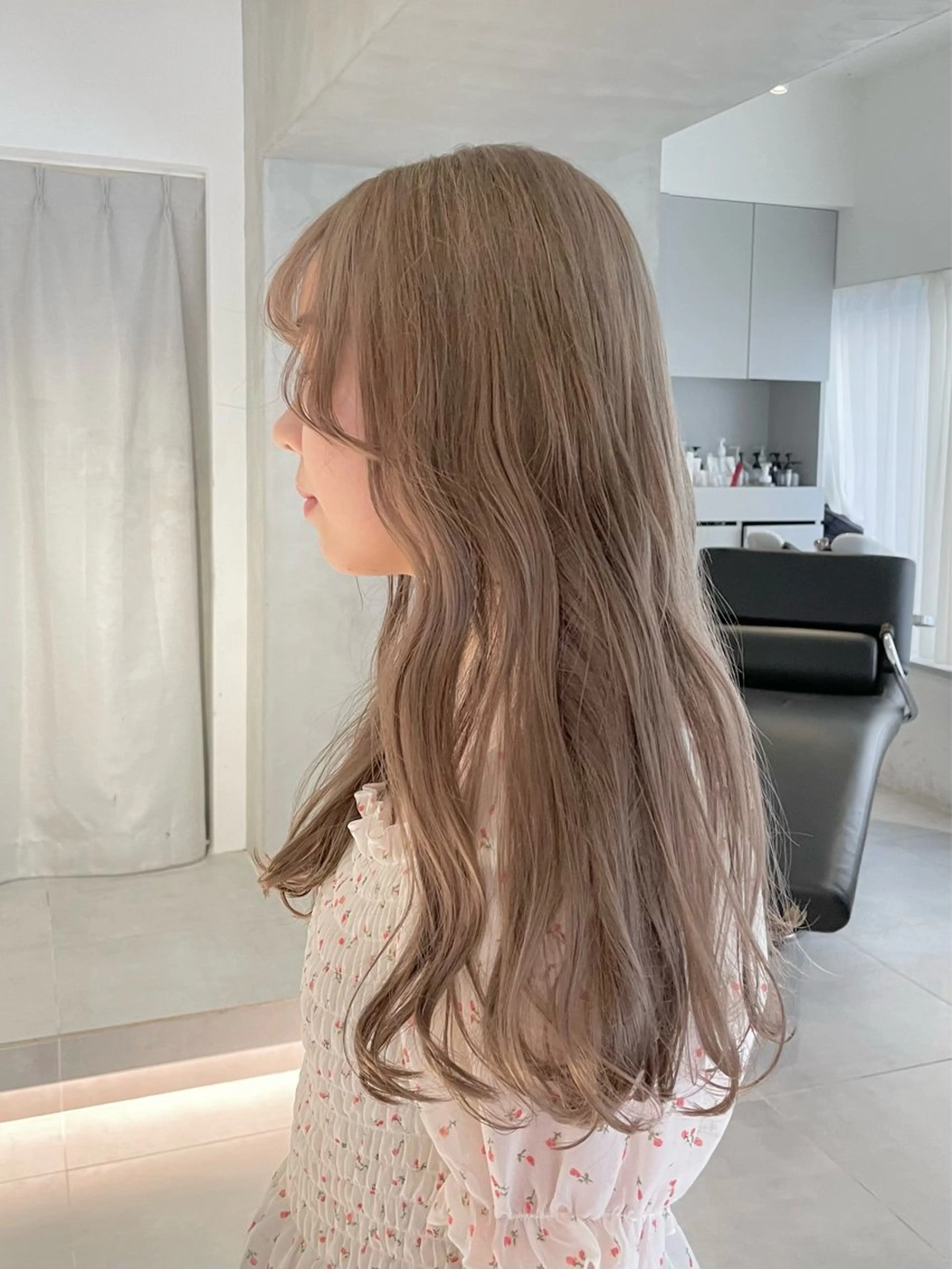 ロング カラー ヘアカラー トリートメント ヘッドスパ ヘアセット 似合わせレイヤー✨️ RIEのヘアスタイル