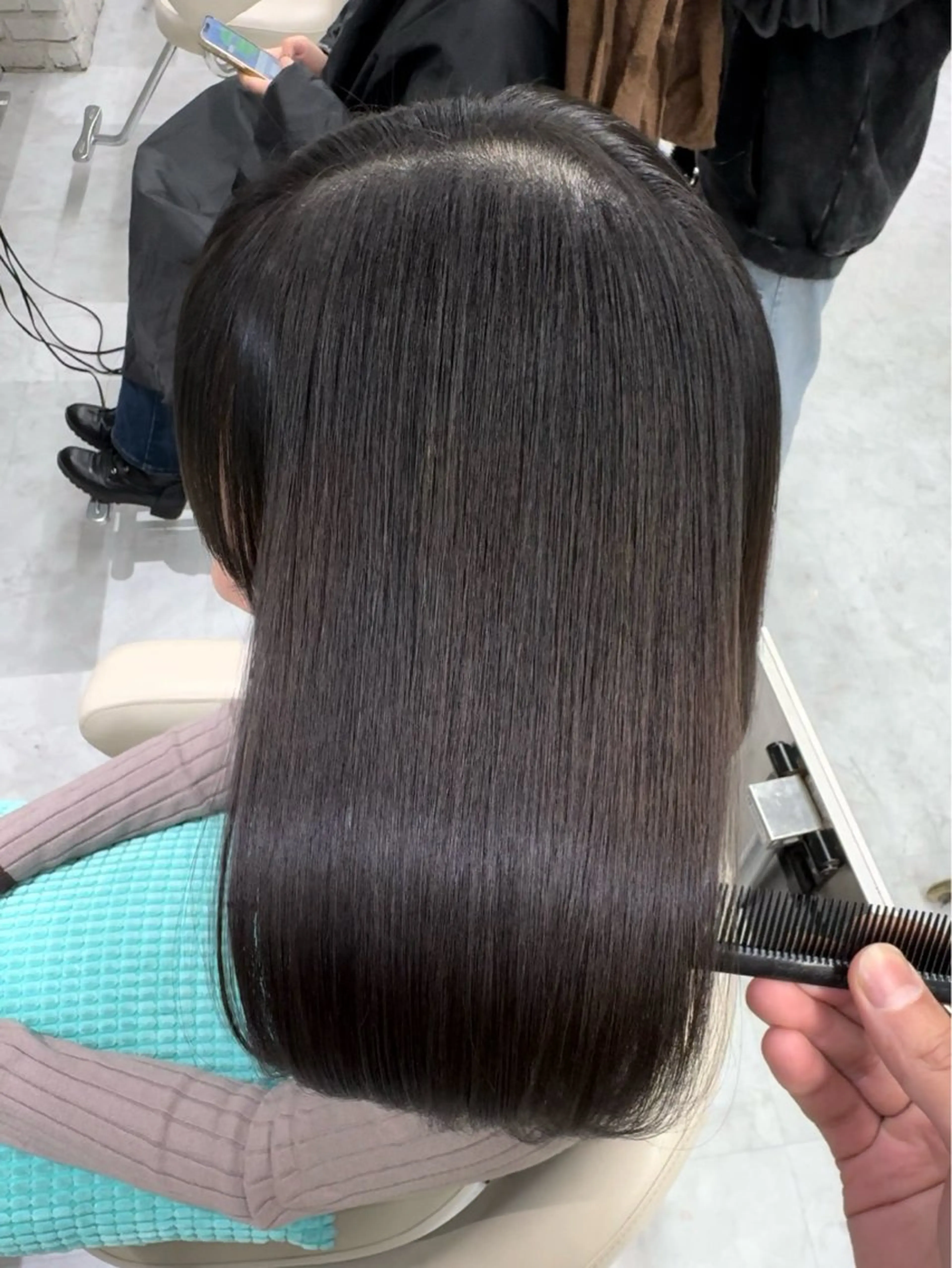 ミディアム 髪質改善 縮毛矯正 トリートメント 髪質改善/縮毛矯正 心斎橋/池本有宏のヘアスタイル