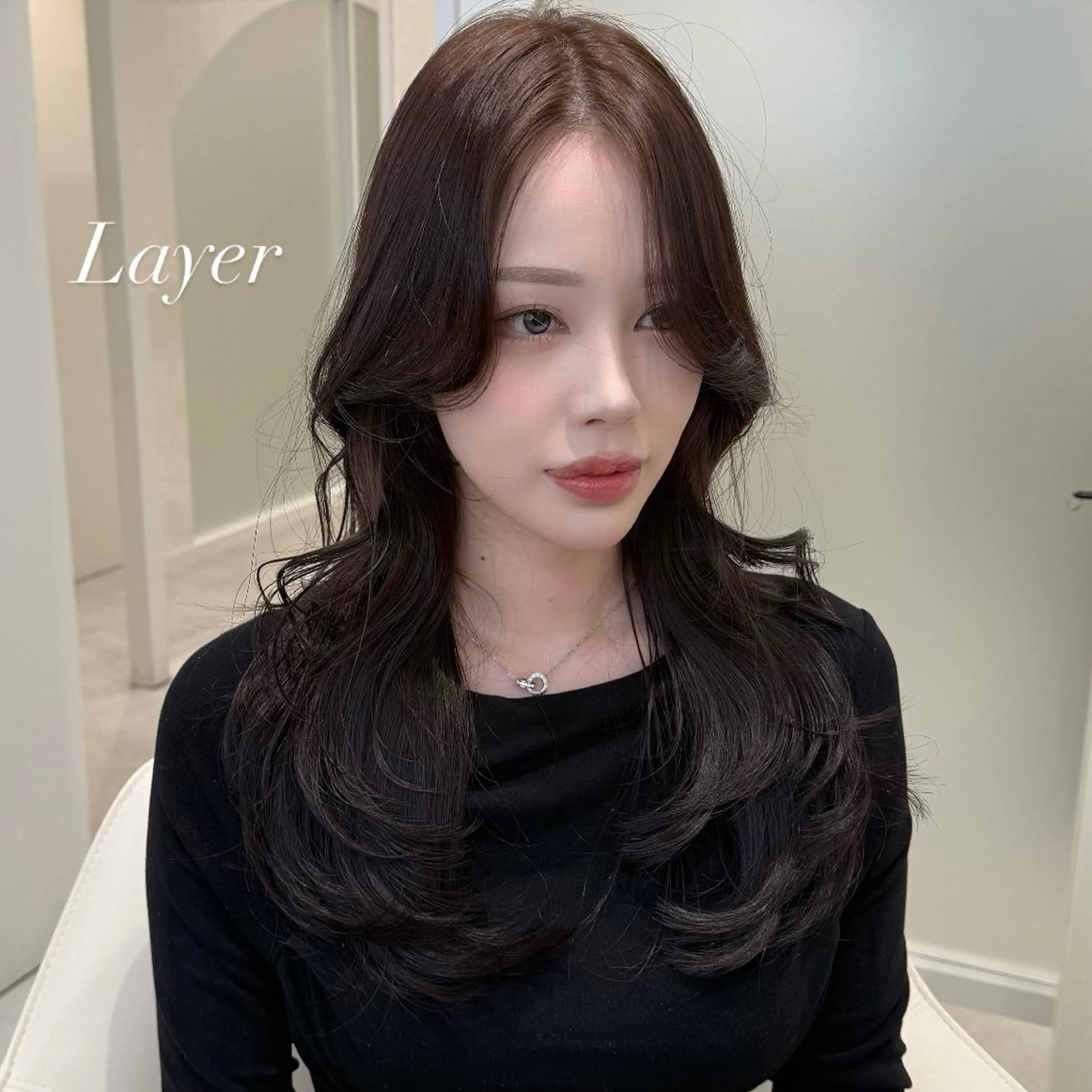 ロング 韓国𝐻𝑎𝑖𝑟 🇰🇷🖤ハラのヘアスタイル