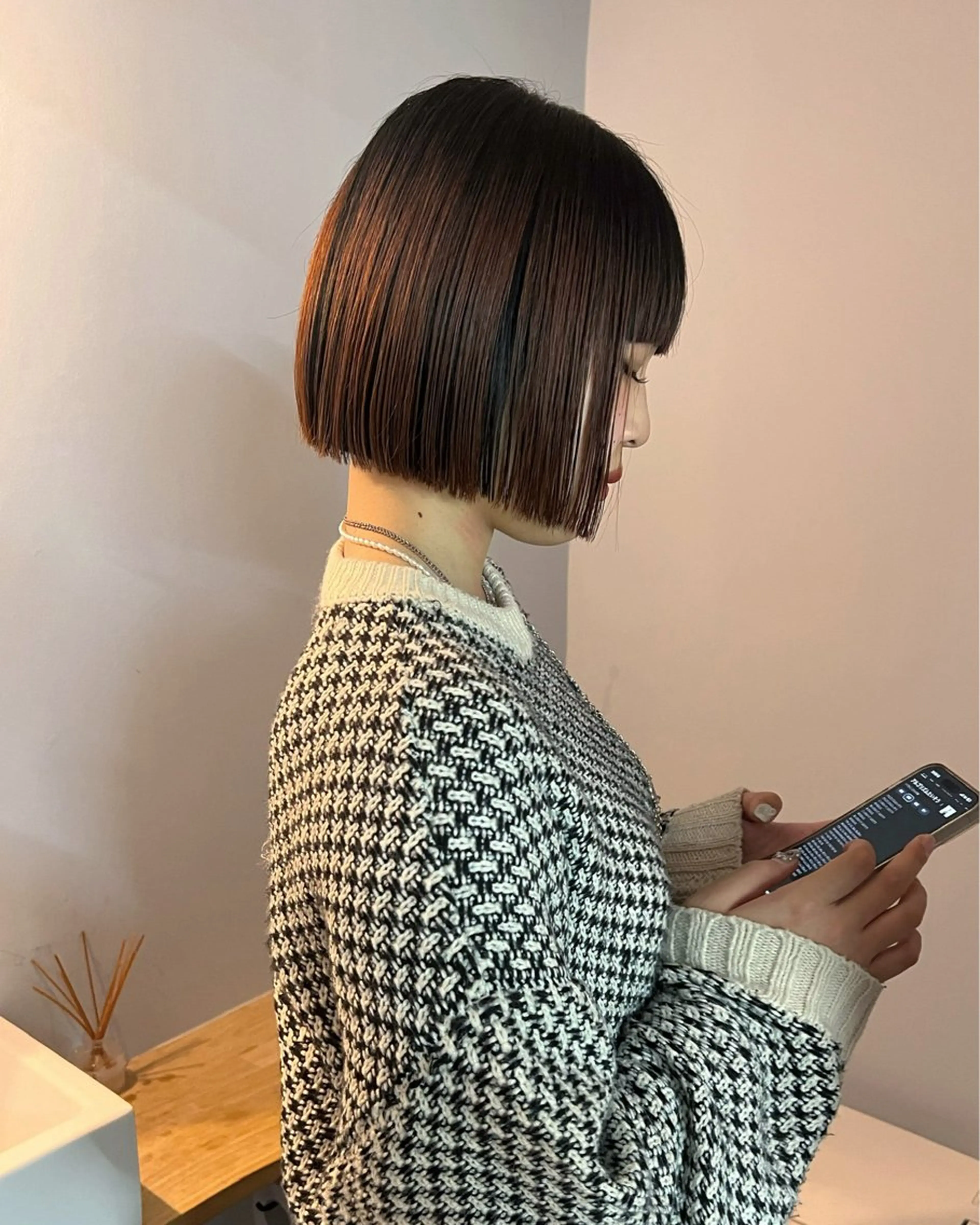 ミディアム 舟橋耀/ブリーチカラ ー/レイヤーカットのヘアスタイル