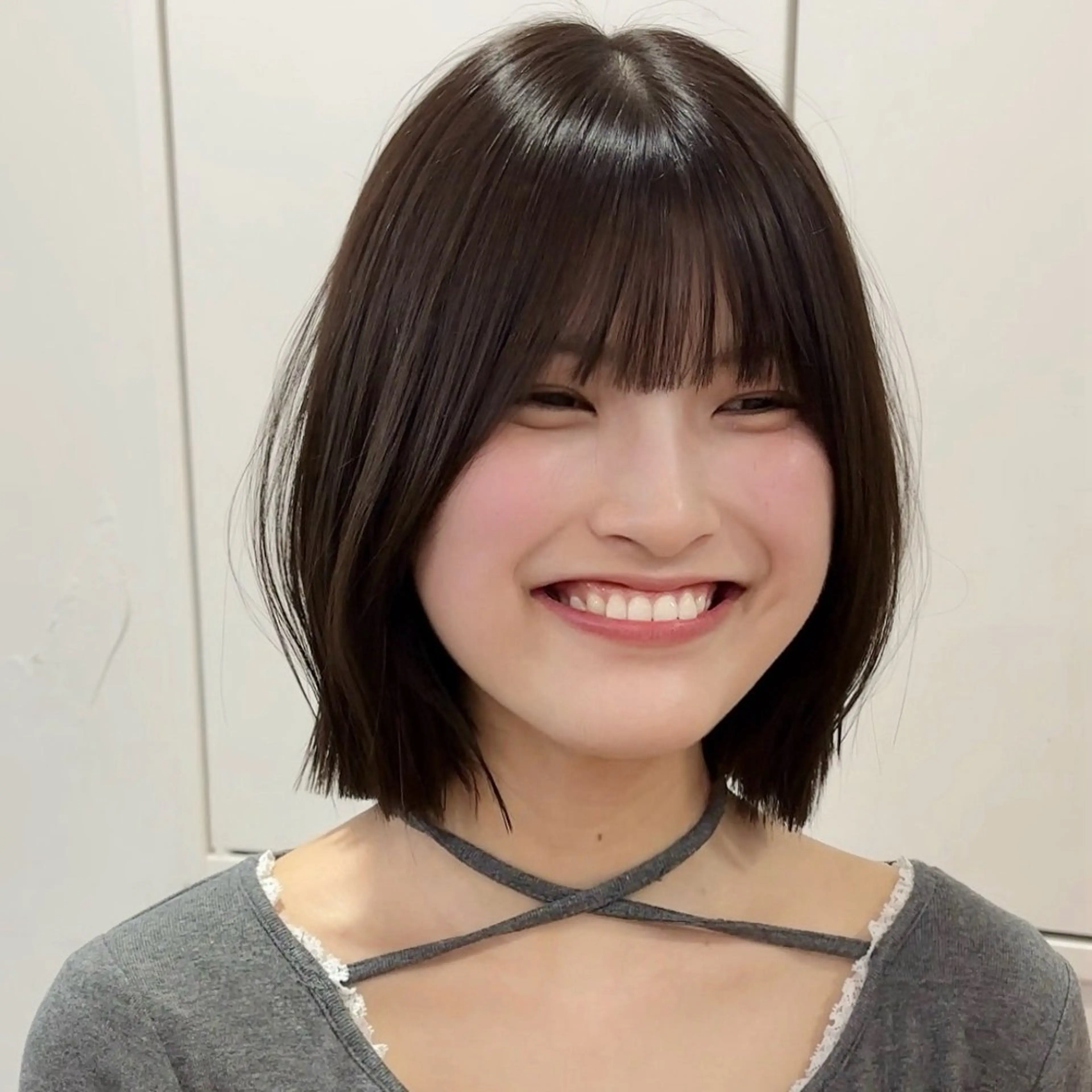 ショート ボブ くびれヘア 小顔カット まつパ/タッセル ボブ/福岡/きらのヘアスタイル