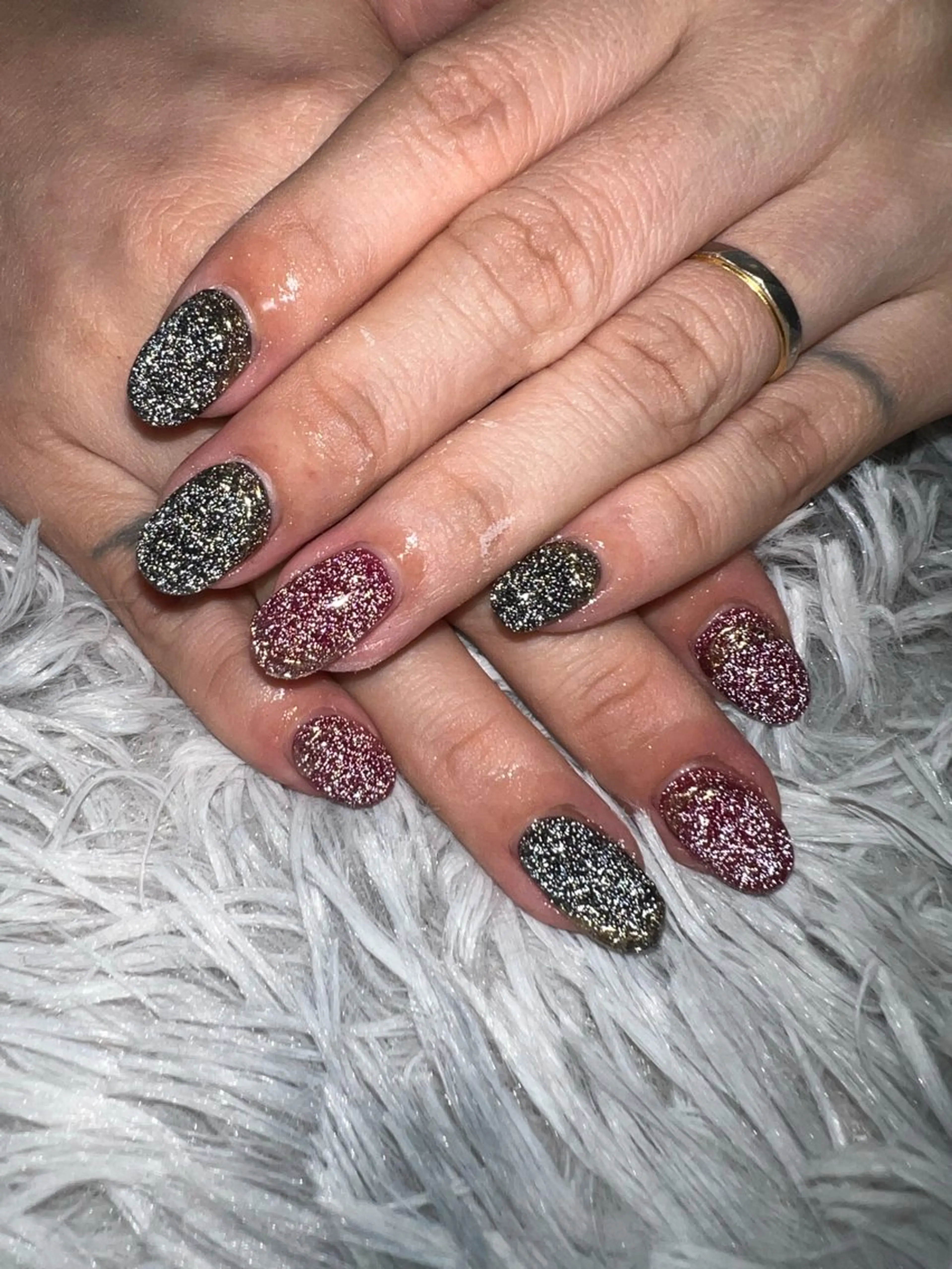 ネイル ボルドー フラッシュネイル ワンカラーネイル スカルプネイル ハンドネイル シェヌネイル JURAのネイルデザイン