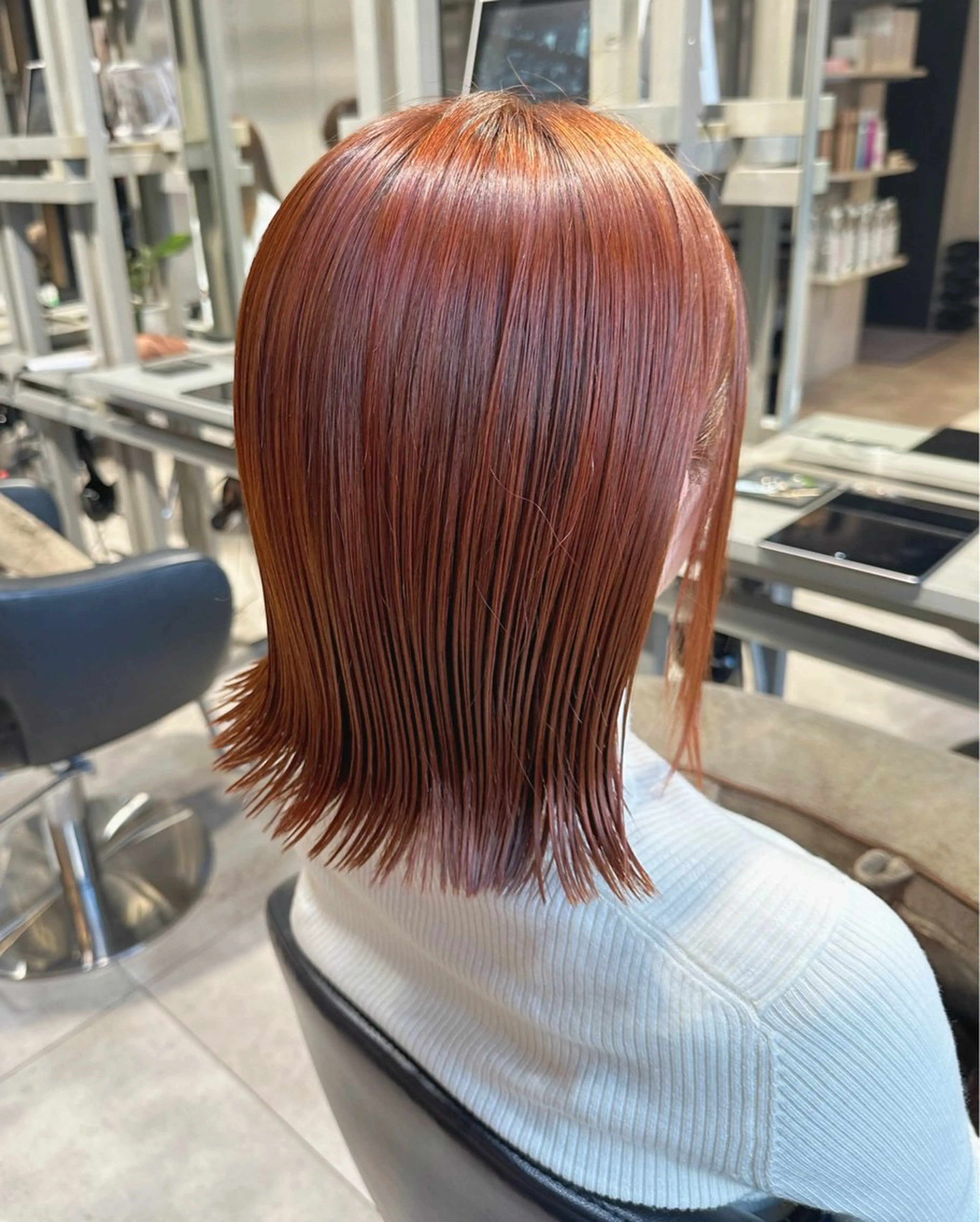 ミディアム ミディアムパーマ ハイライト 髪質改善 レイヤーカット カット ヘアカラー トリートメント 透明感カラー/ボブ /佐藤伶のヘアスタイル