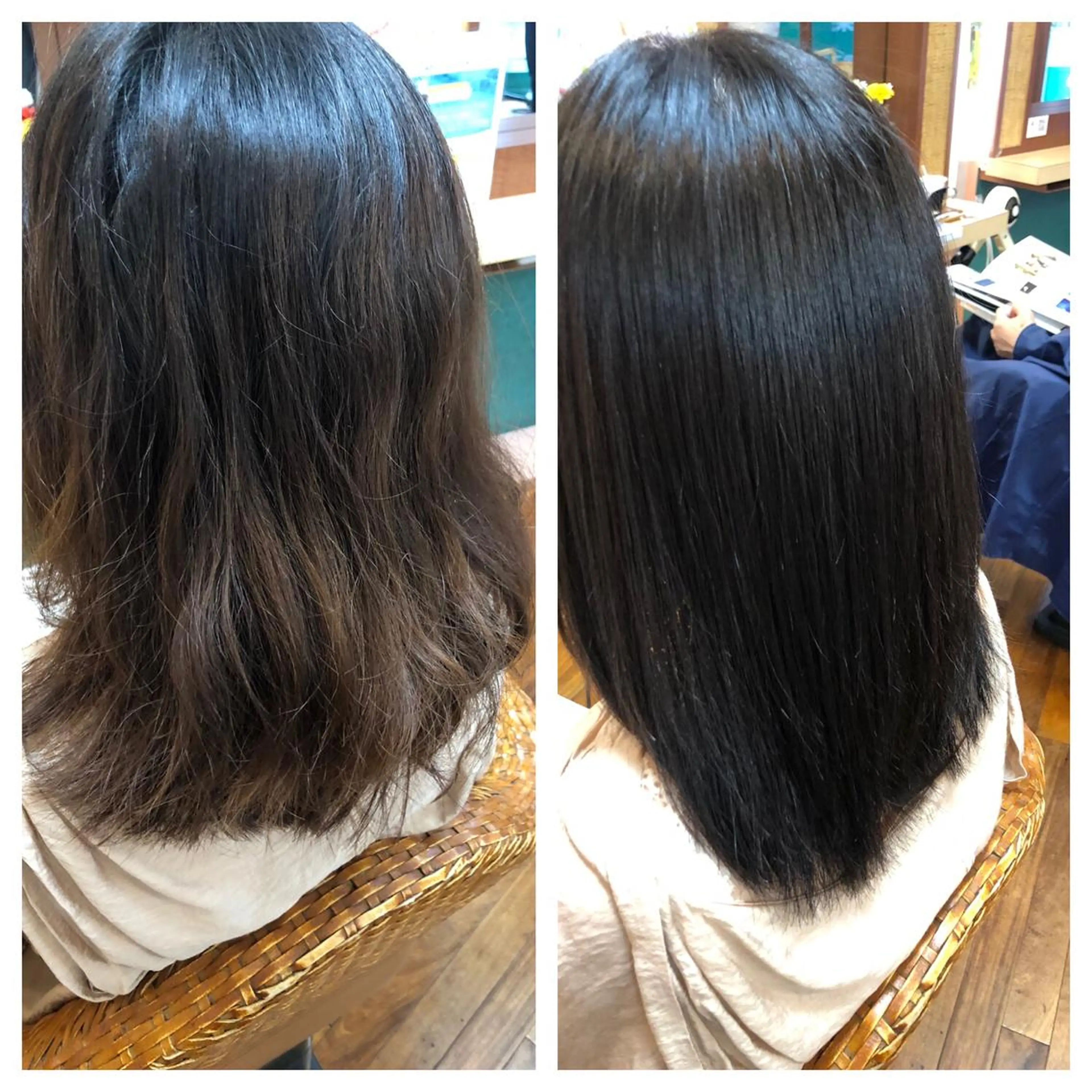 ミディアム 縮毛矯正 トリートメント 髪質改善/艶カラー 塩野成一のヘアスタイル