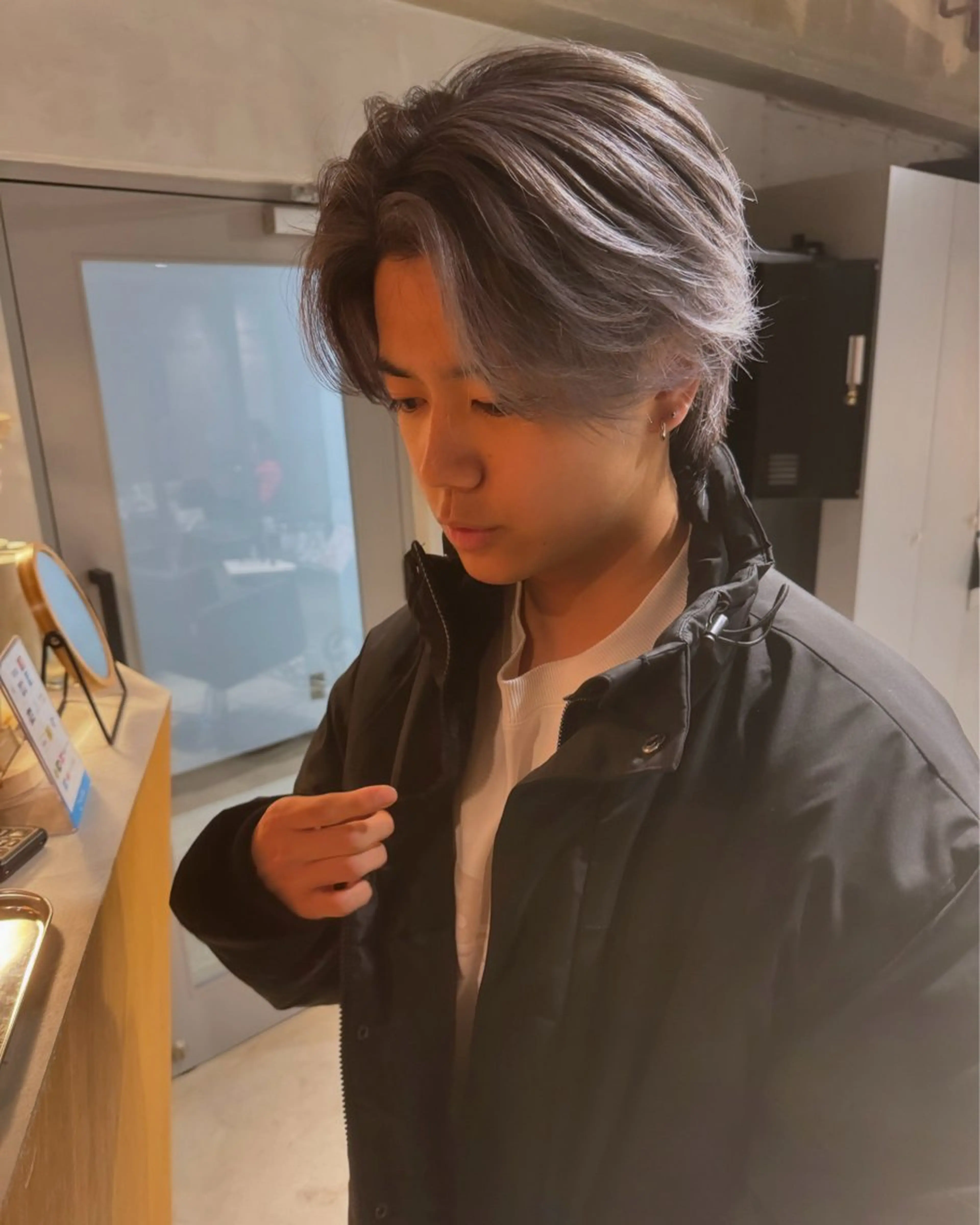 ミディアム カラー パーマ ヘアアレンジ メンズ カット ヘアカラー トリートメント ヘアセット メンズ特化 しゅうへいのヘアスタイル