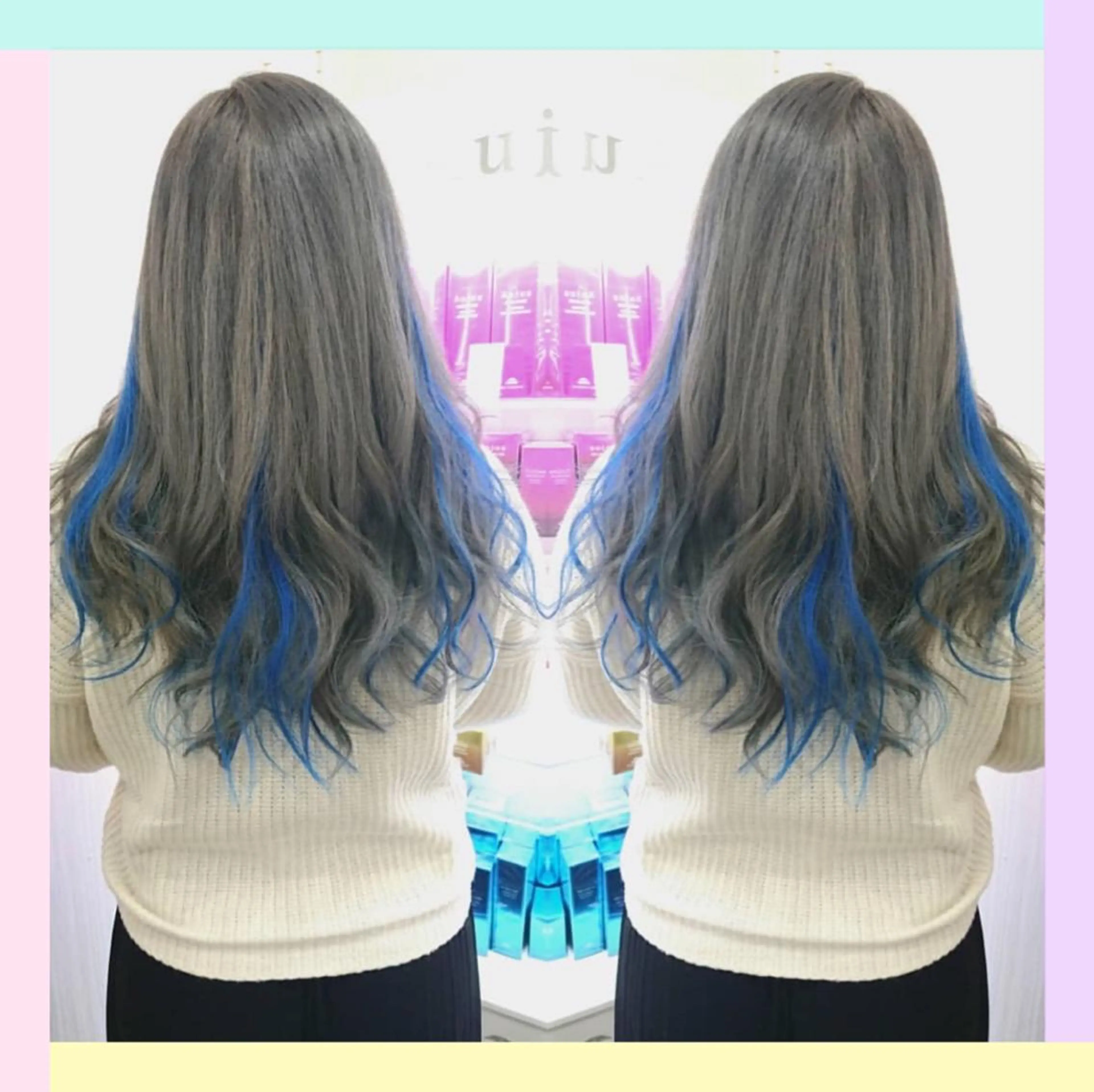 ロング カラー カット ヘアカラー エクステ れん/ハイトーン /エクステ/韓国風のヘアスタイル