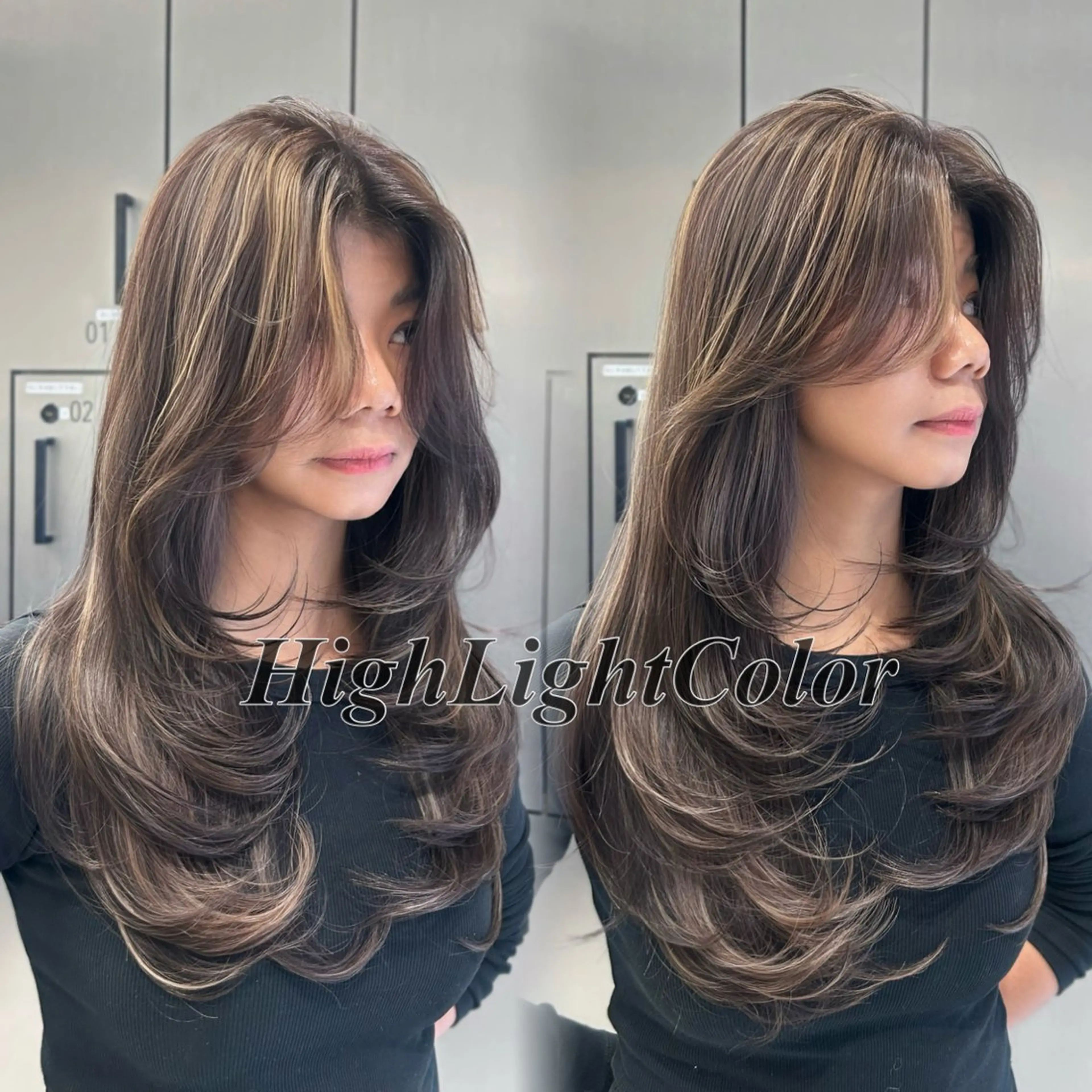 ロング 外国人風カラー ハイライト レイヤーカット カット ヘアカラー 大人レイヤー/艶美髪 🇺🇸TOMONAのヘアスタイル