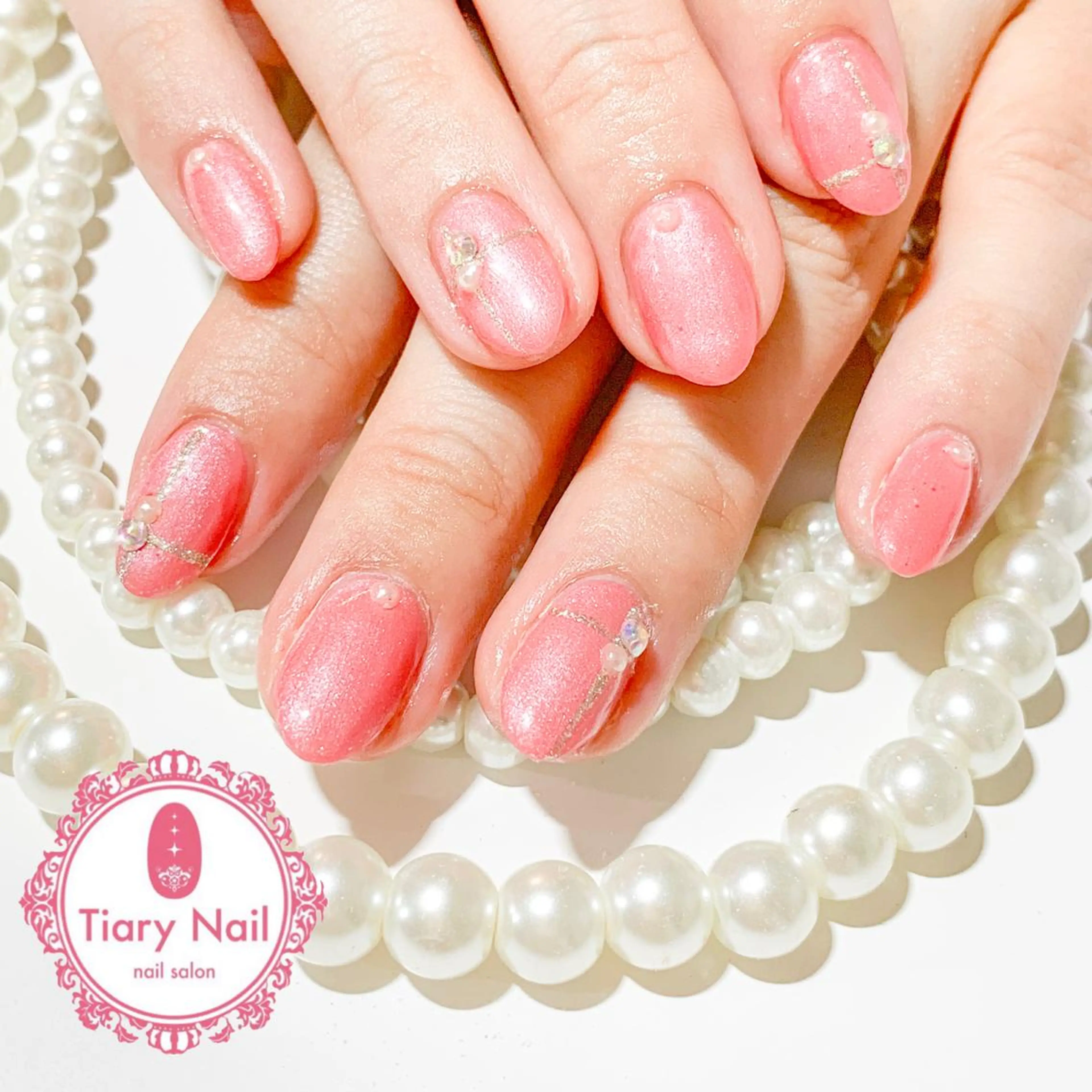 ネイル 桜ネイル 成人式 オフィスネイル 💗🪽Tiary Nail🪽💗のネイルデザイン