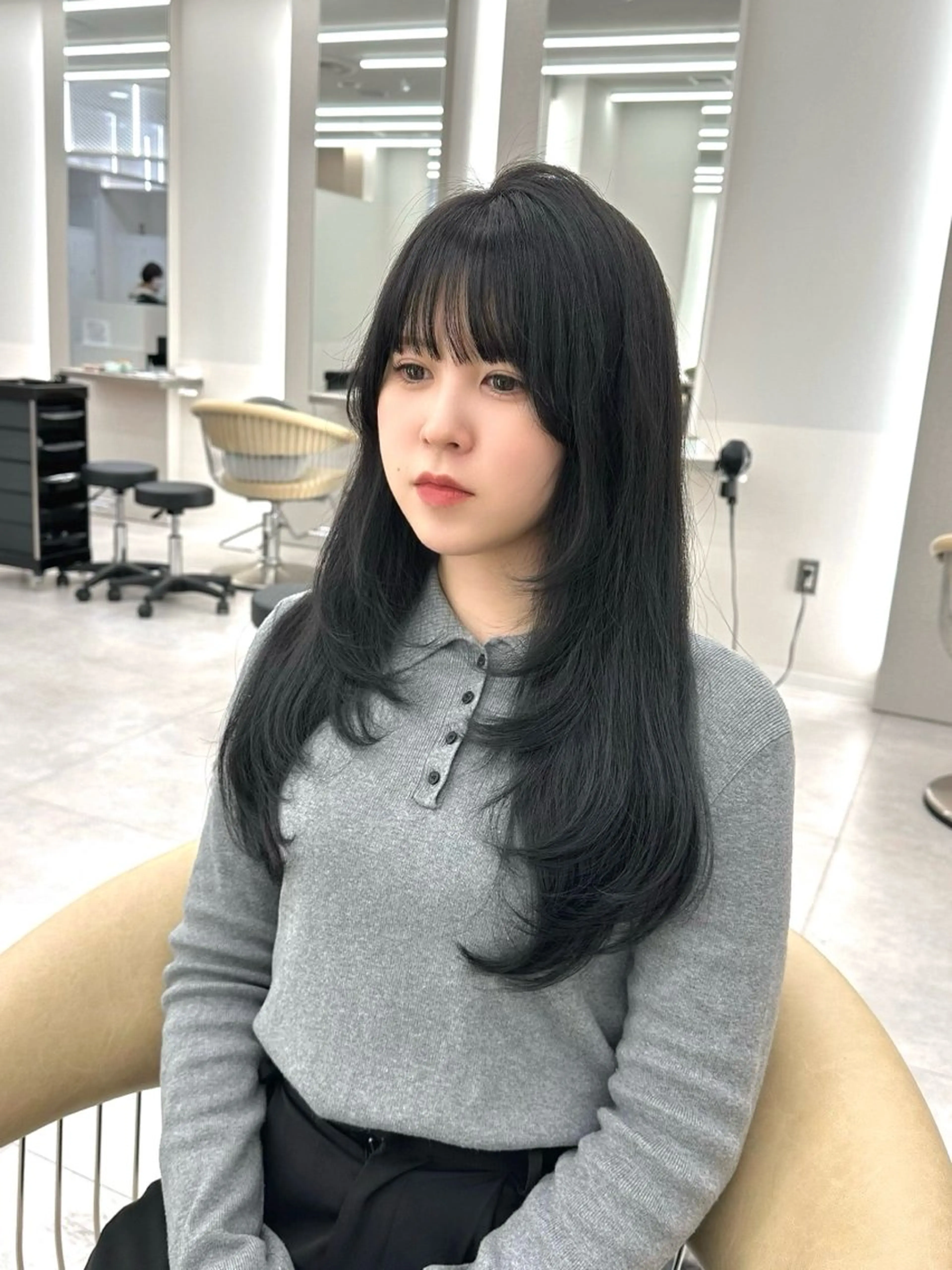 ロング 韓国風ヘア レイヤーカット 山本 紗代のヘアスタイル